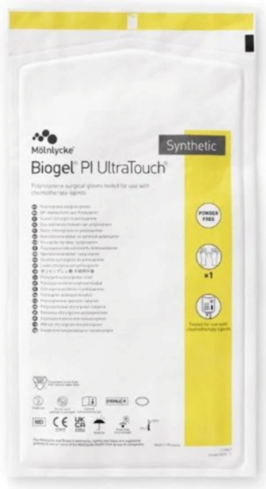 Mölnlycke Biogel® PI UltraTouch® Size 6 41160 Polyisoprene surgical gloves