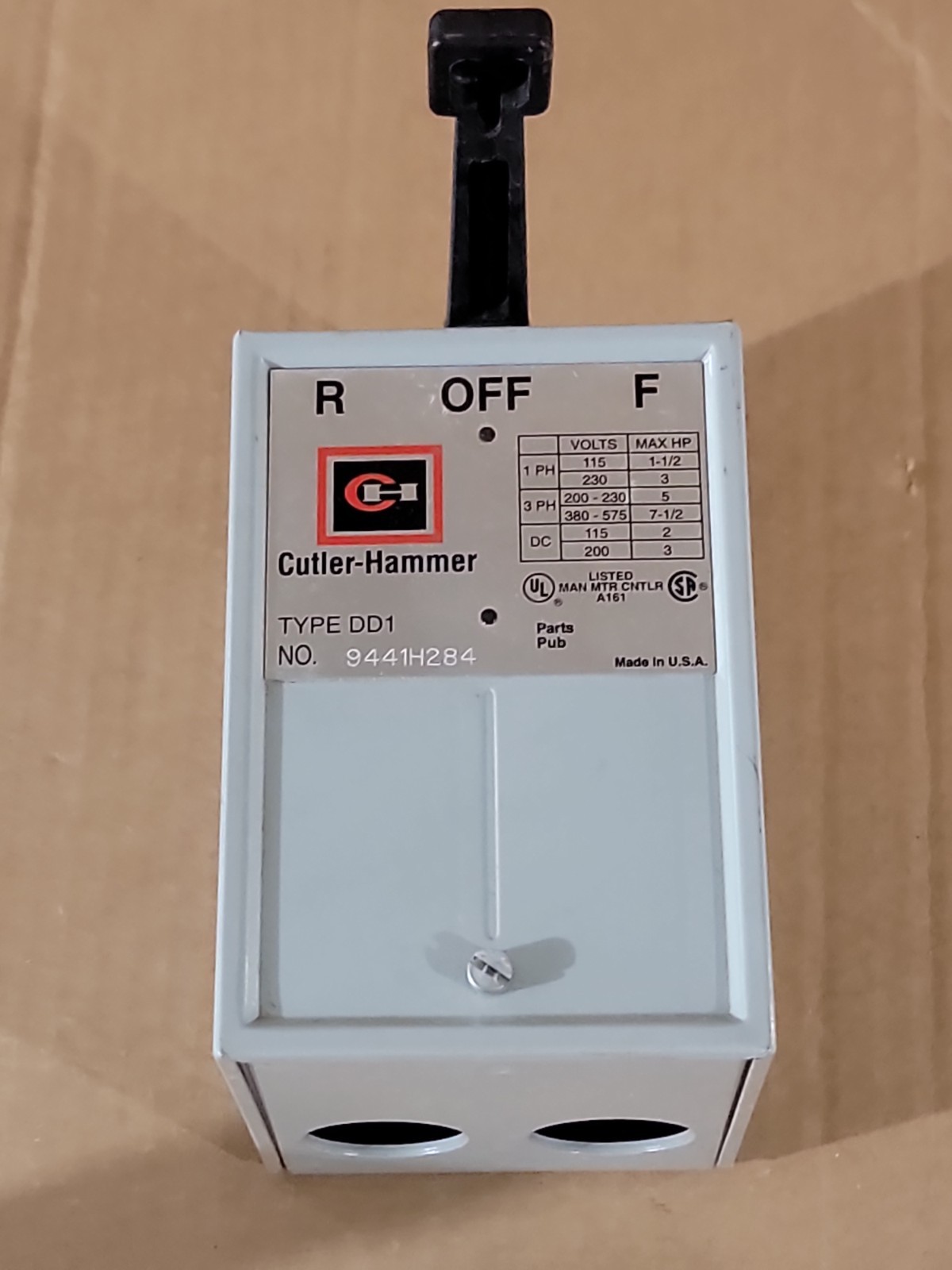 NOS Cutler-Hammer Drum Switch Type DD1 No. 9441H284 Made In USA