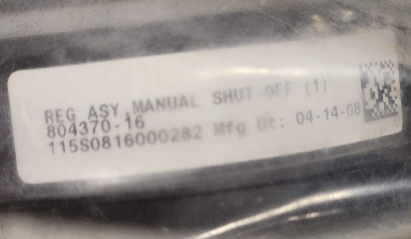NEW OLD STOCK SCOTT 804370-16 EZ-FLO Hose Regulator Assembly HUD SCBA