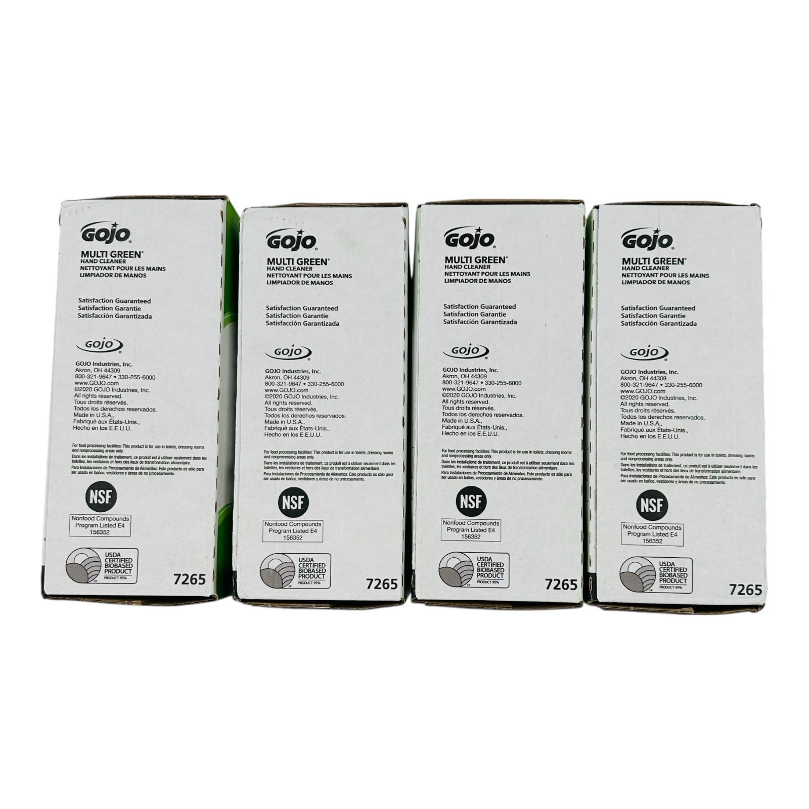 4 Refills Gojo Multi Green Hand Cleaner for PRO TDX Dispenser Exp.04/2028