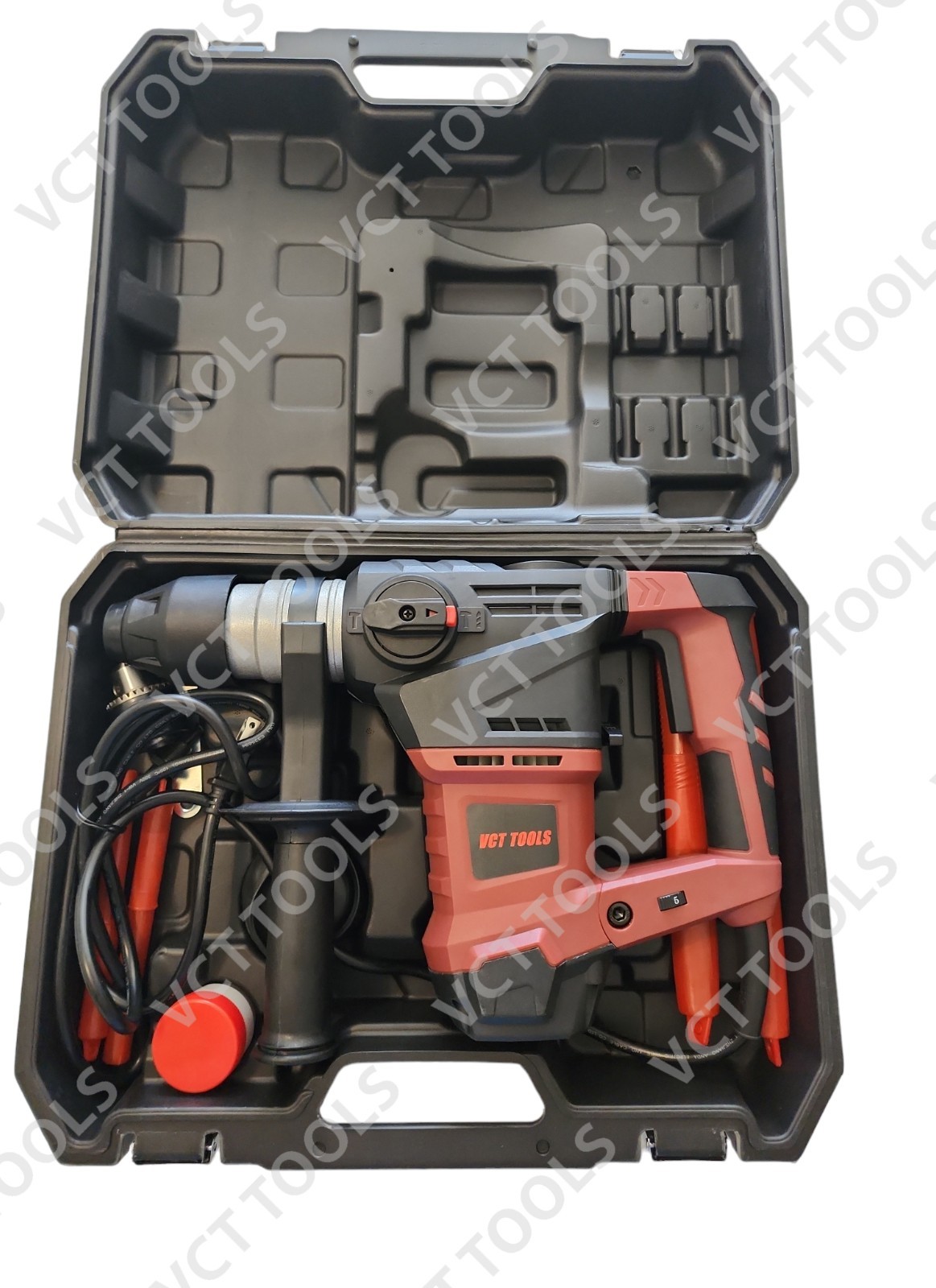 1.5″ SDS Plus Rotary Hammer Drill, 14A Variable Speed Demolition & Drilling Kit
