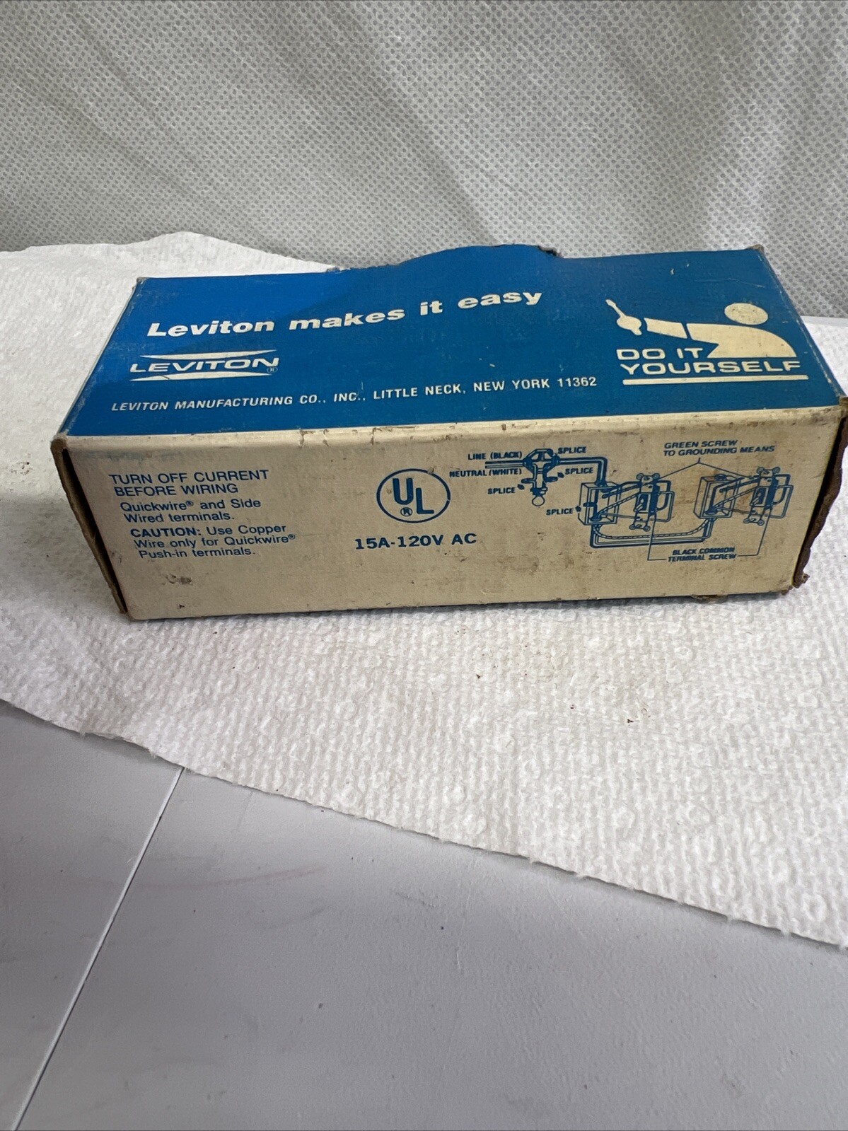 Leviton 1453-2WS 3-Way 15 Amp Quite Toggle Switch with Ground – White