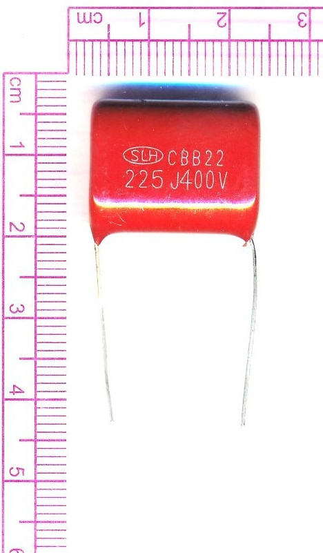 2 pack 2.2uF 400V Metallized Polypropylene Film Capacitors 5% 2.2 uF 225J CBB22