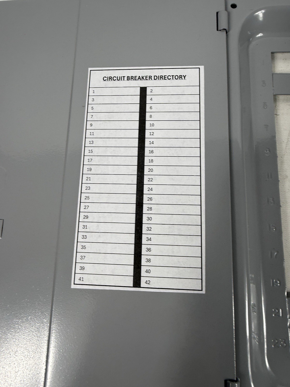Cutler Hammer Circuit Breaker Panel Cover Dead front Cover / Door CH22B100C