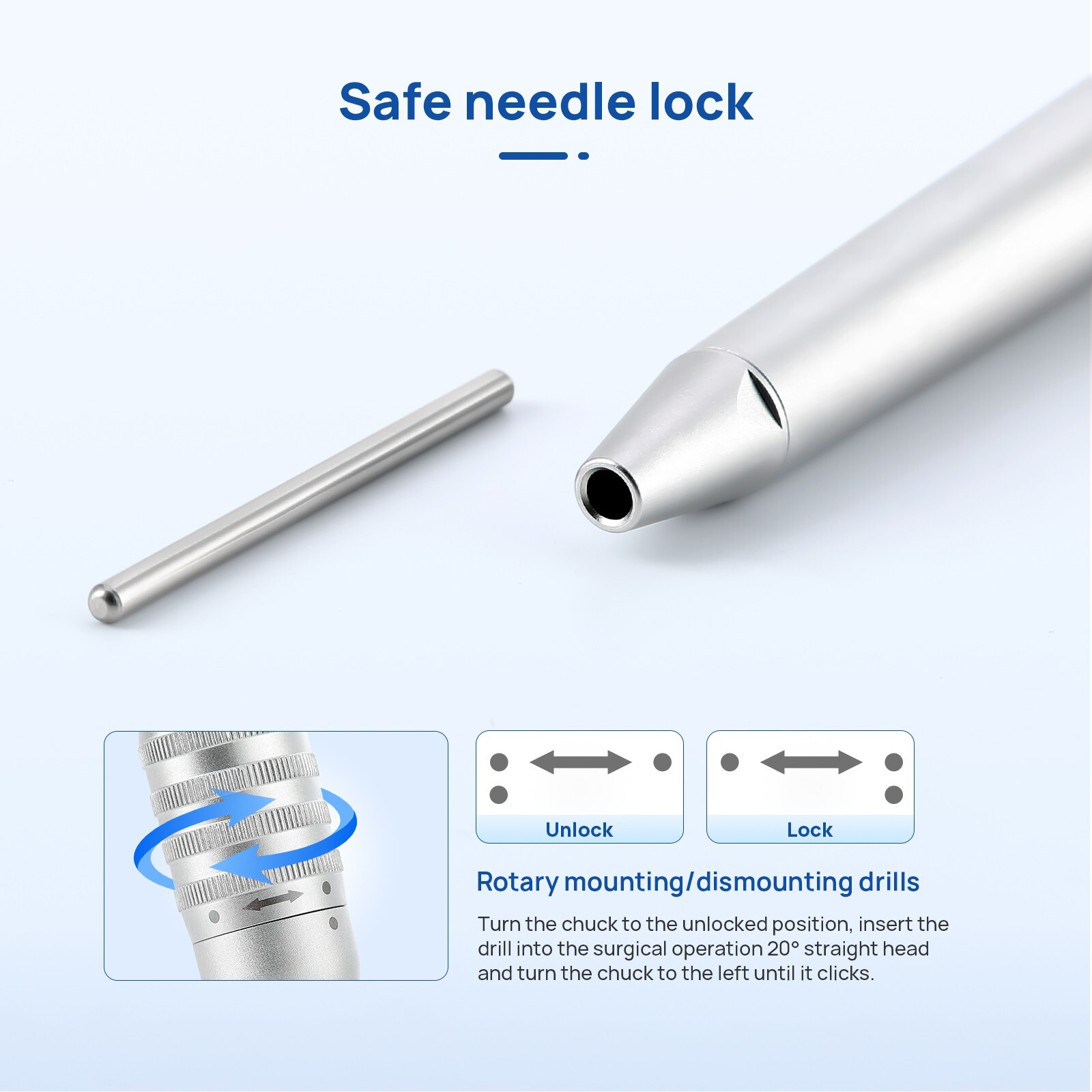 COXO Low Speed Handpiece Surgical Operation Dental 20°Straight Head 1:1 External