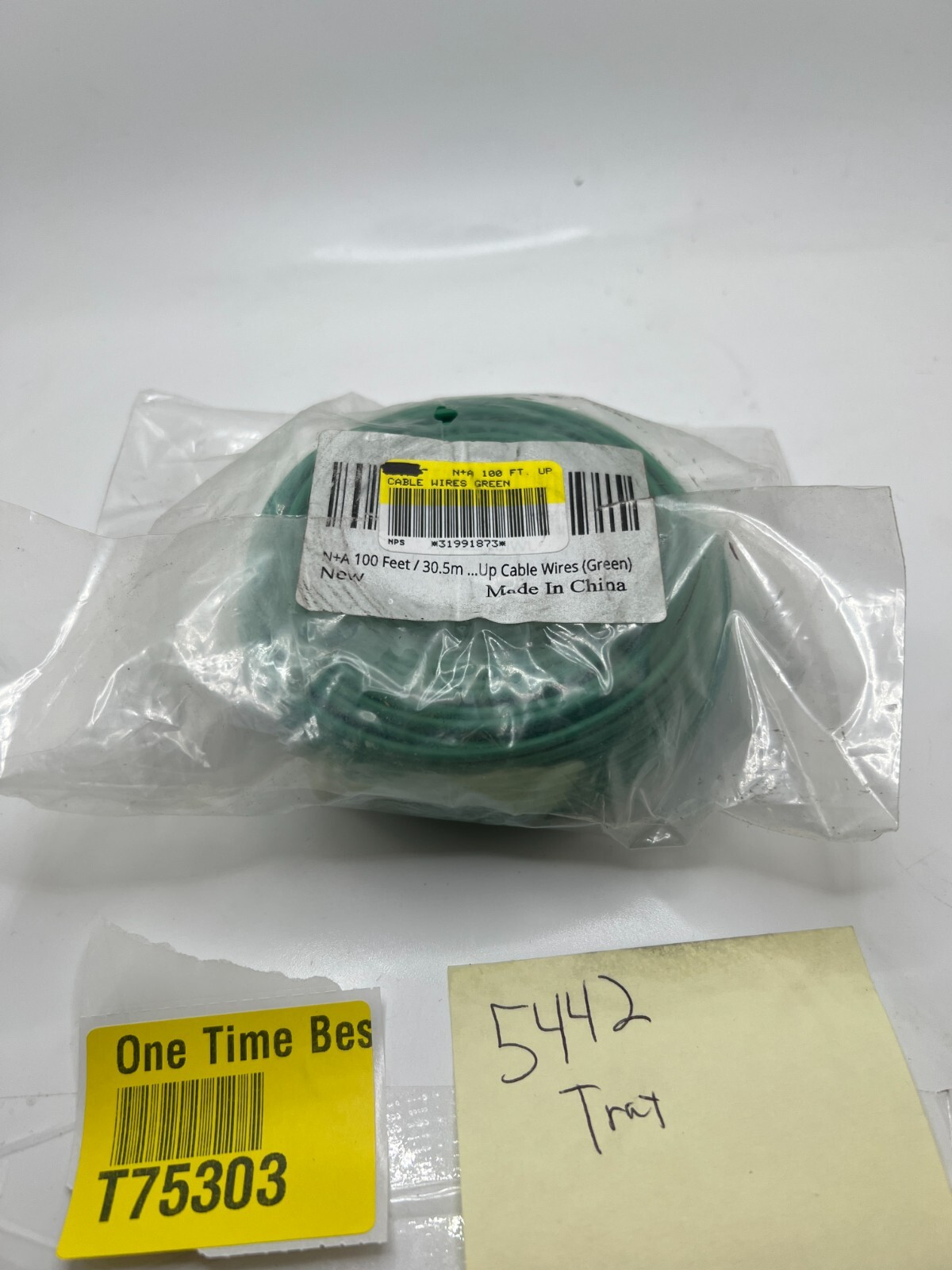 N+A Genuine UP CABLE WIRE GREEN 100FT / 30.5m China