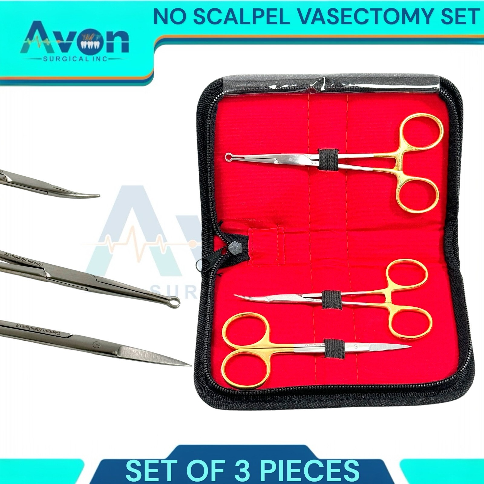 No Scalpel Vasectomy Set, Micro Mosquito Forceps, Ring Forceps, Iris Scissors