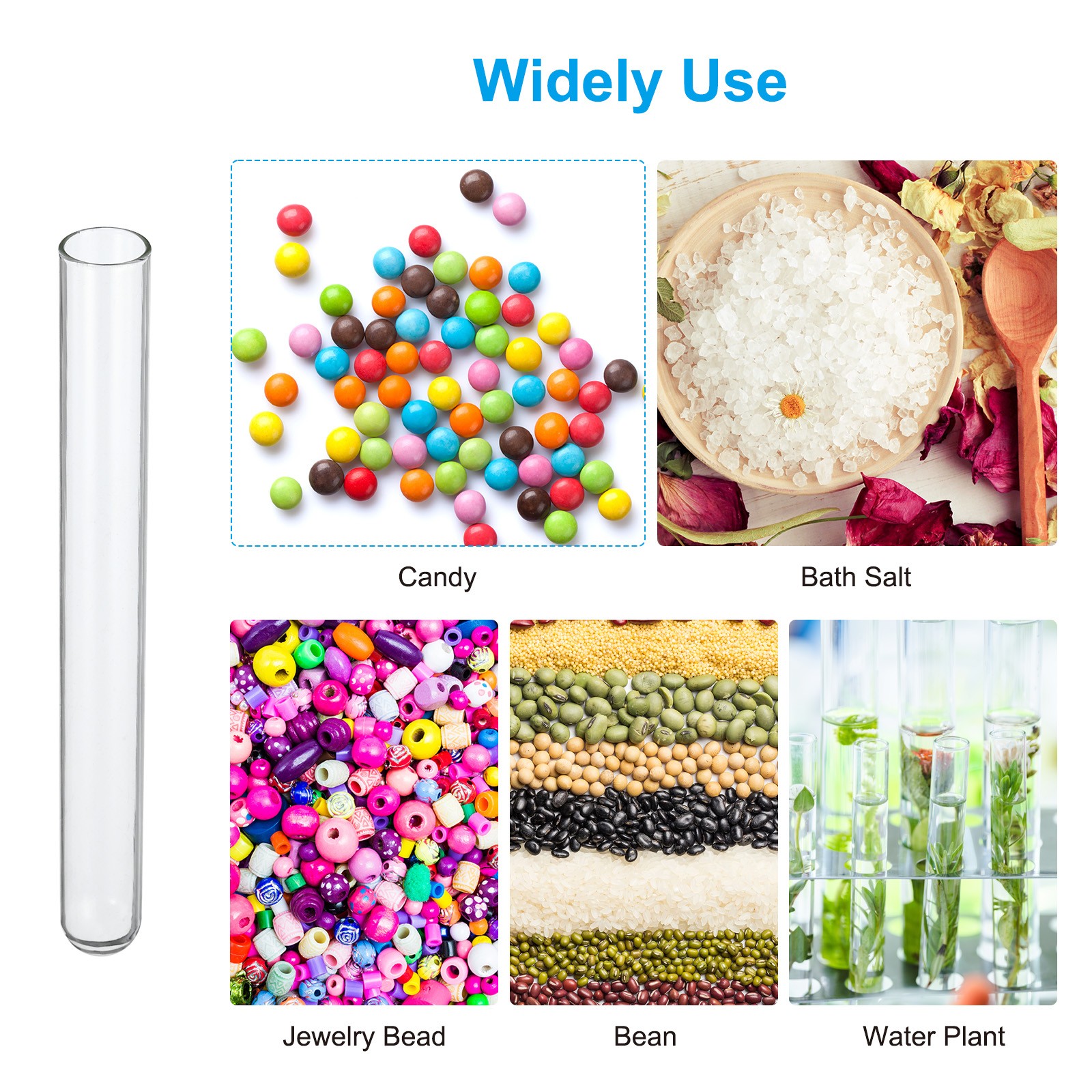15ml Test Tubes, 50pcs 5.91×0.63in Glass Test Tube Containers