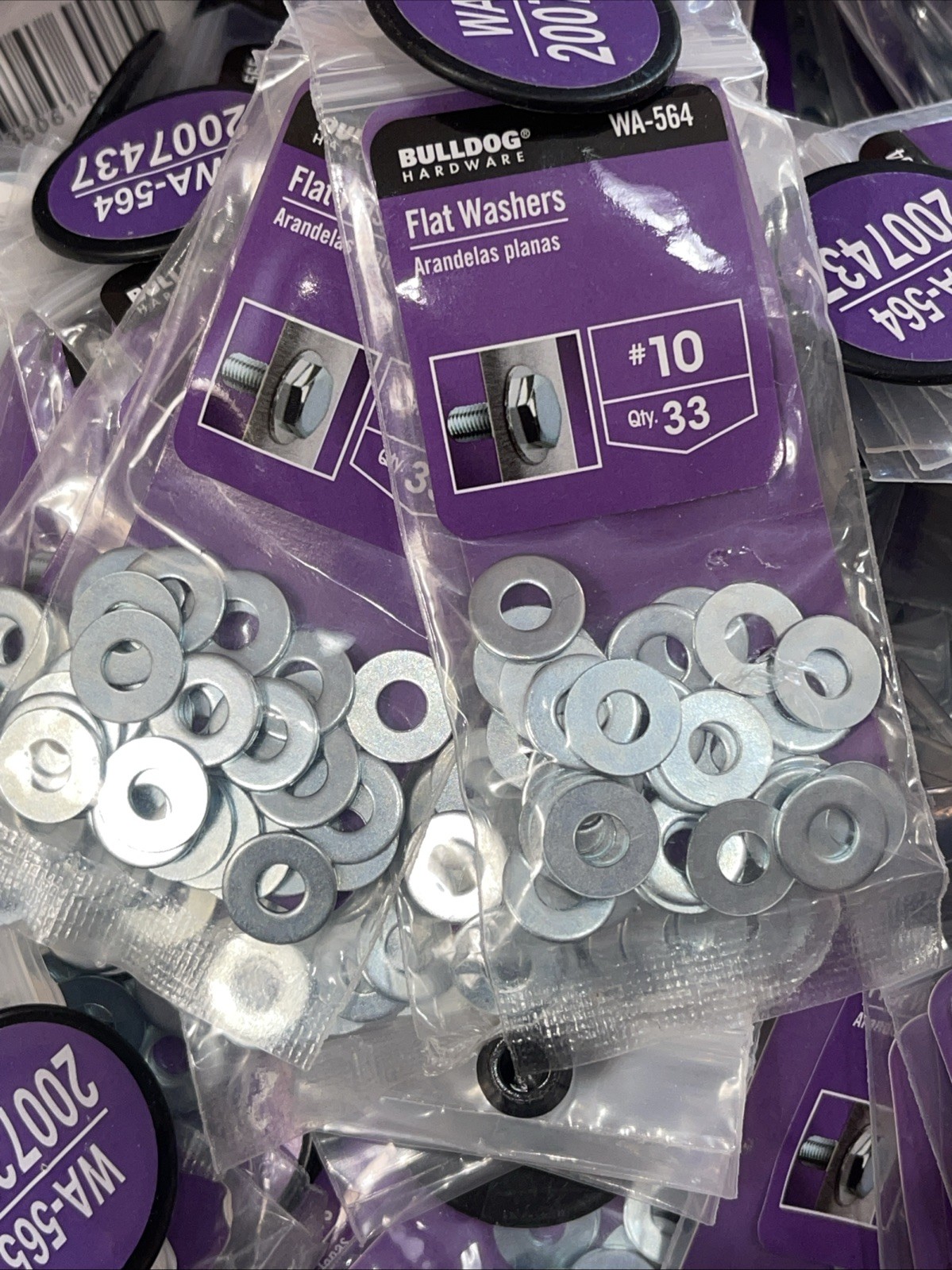 250+ Bags Of #10 Flat Washers (33pcs) Each Bag – Bulldog Hardware NEW $750+ Rtl