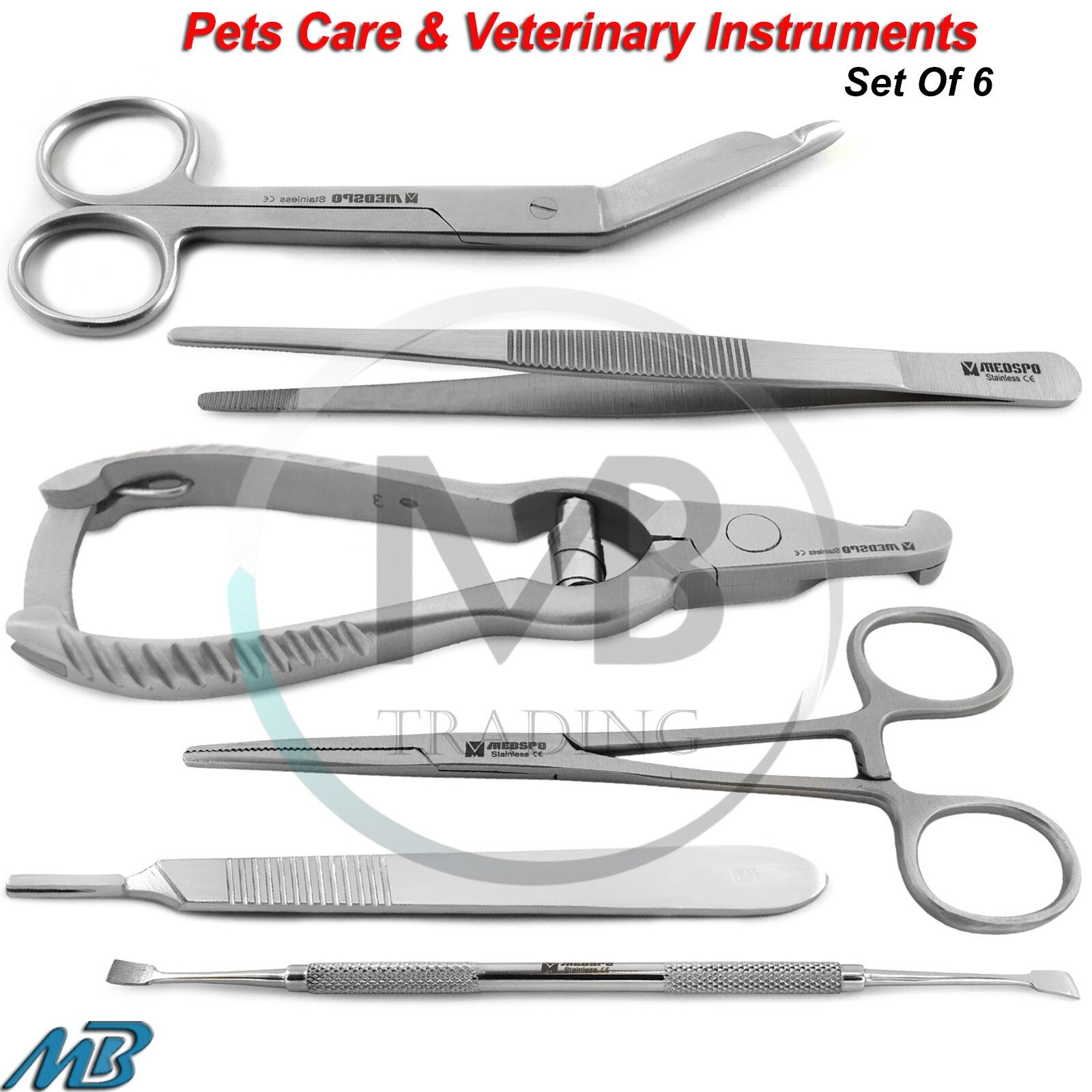 Surgical Pets First Aid Small Animal Pet Care Scissors Cutter Instrument Forceps
