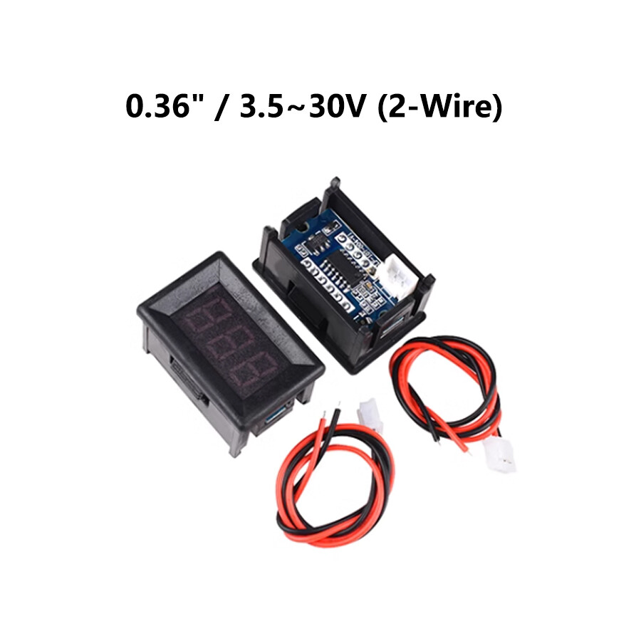 0.36″ 0.56» 2/3Wire DC 0-120V Voltmeter LED Panel 3-Digit Display Voltage Meter