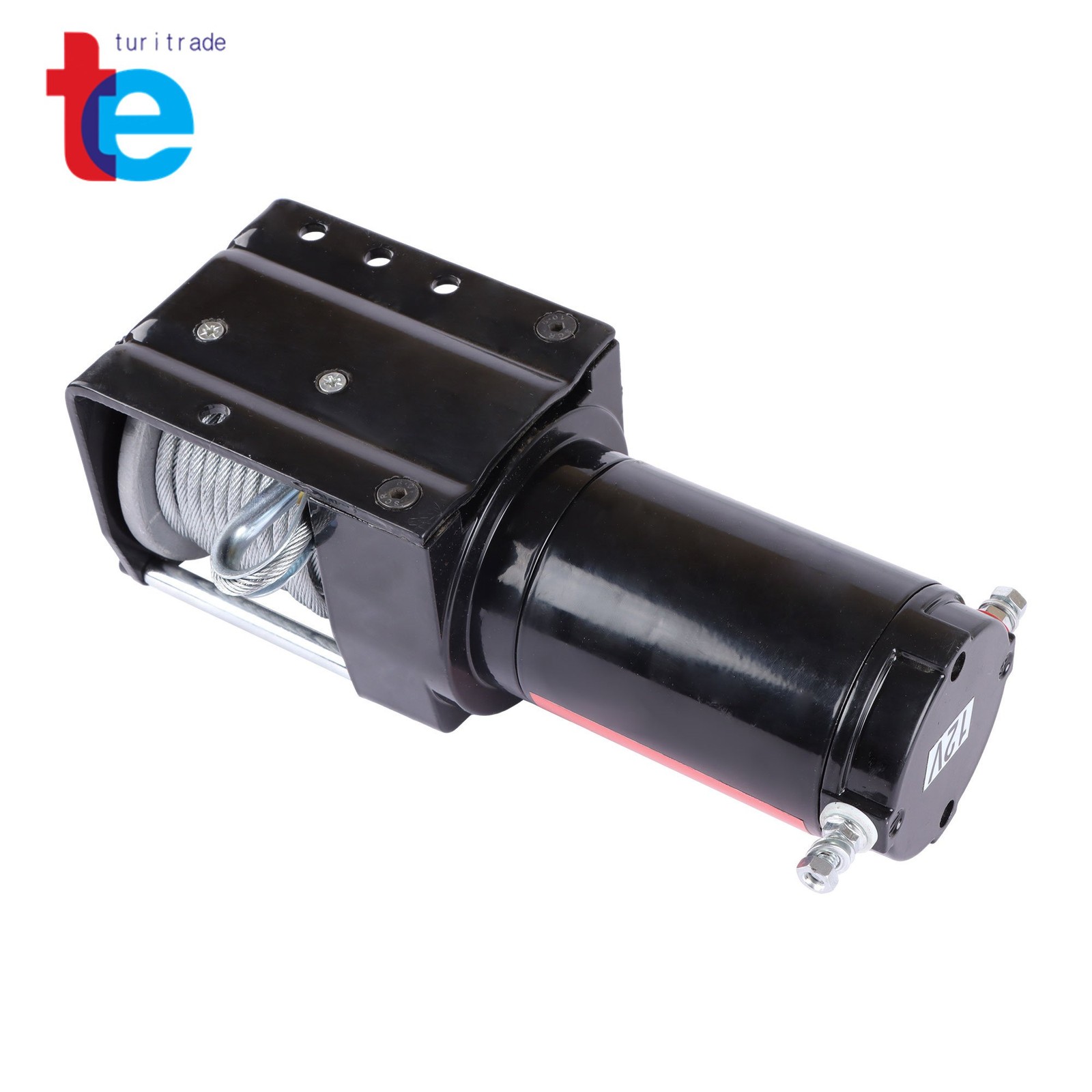 3000lb 32ft Steel Cable Electric Winch 12VDC/1.3HP Copper Motor 135:1 Gear Ratio