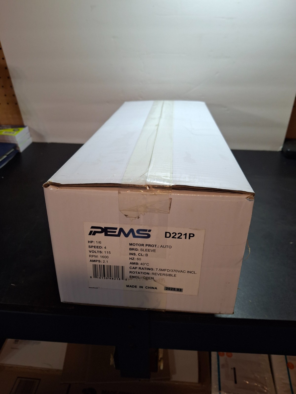 #D221P Air Conditioner Motor Double Shaft 1600RPM 115V 2.1A 4 Speed