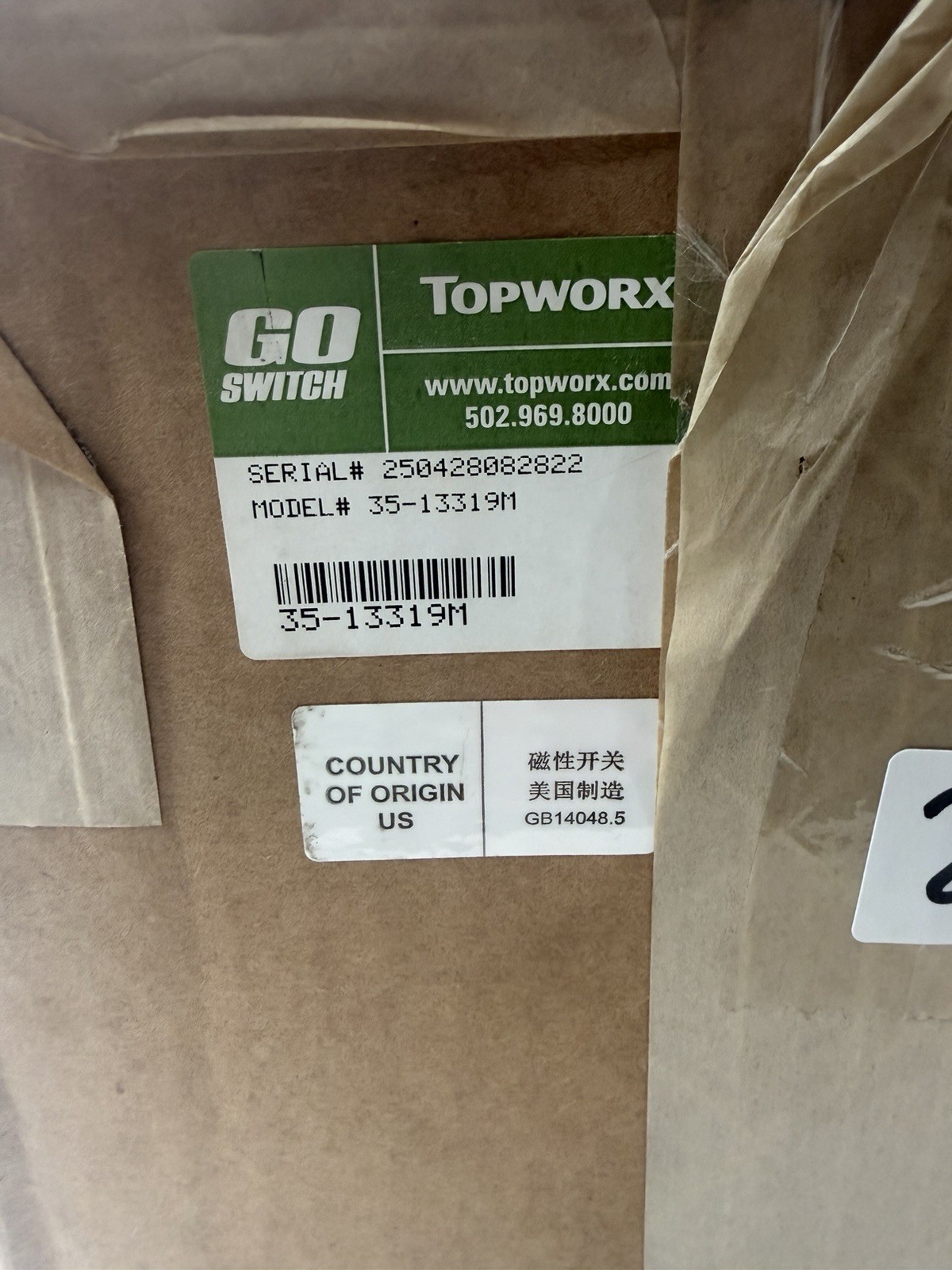 NEW TopWorx GO Switch 35-13319M Proximity Limit Switch Emerson SPDT 4A 120VAC