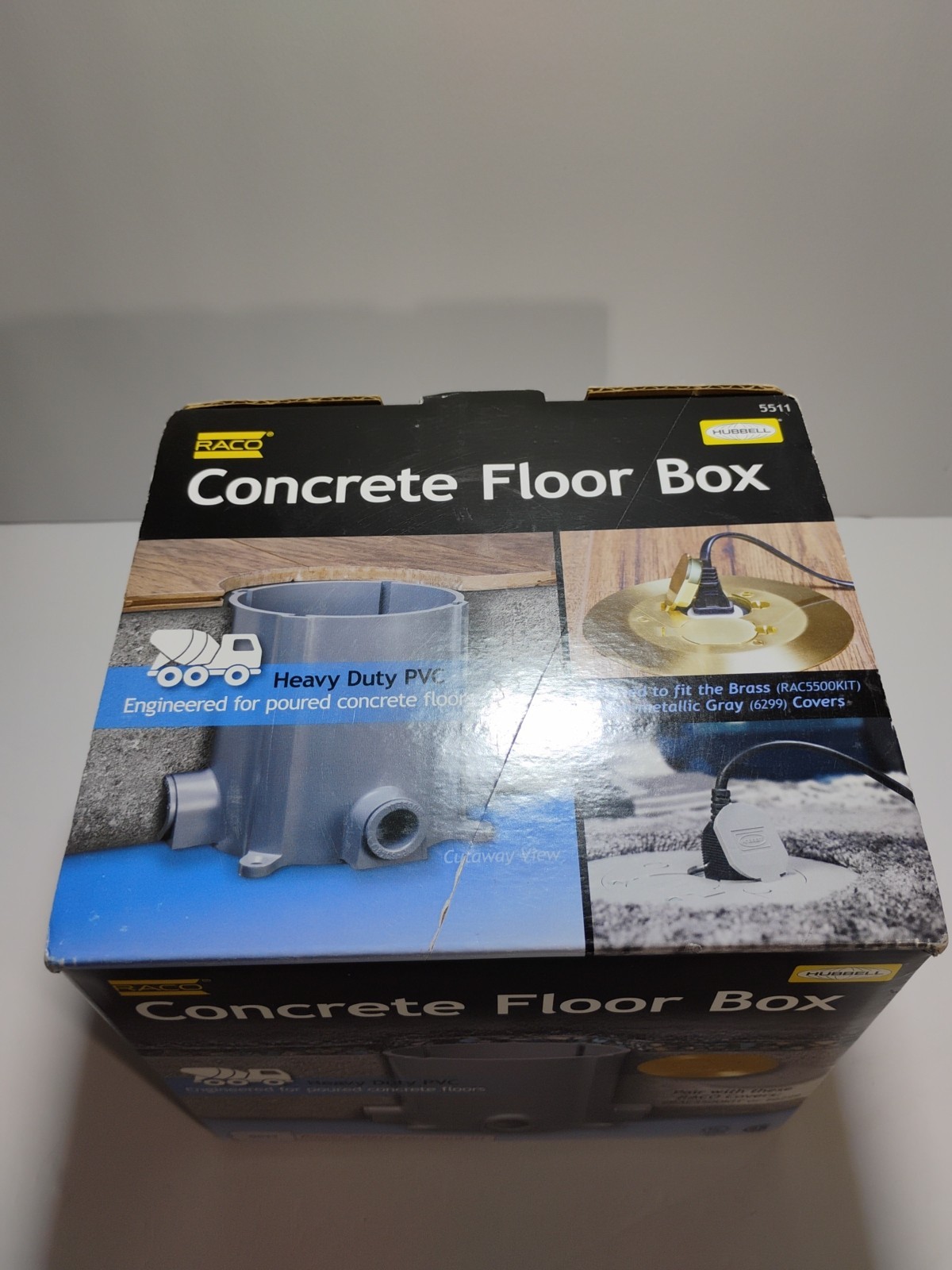 Hubbell Raco 5511 Round Concrete Floor Box Heavy Duty PVC For Poured Concrete
