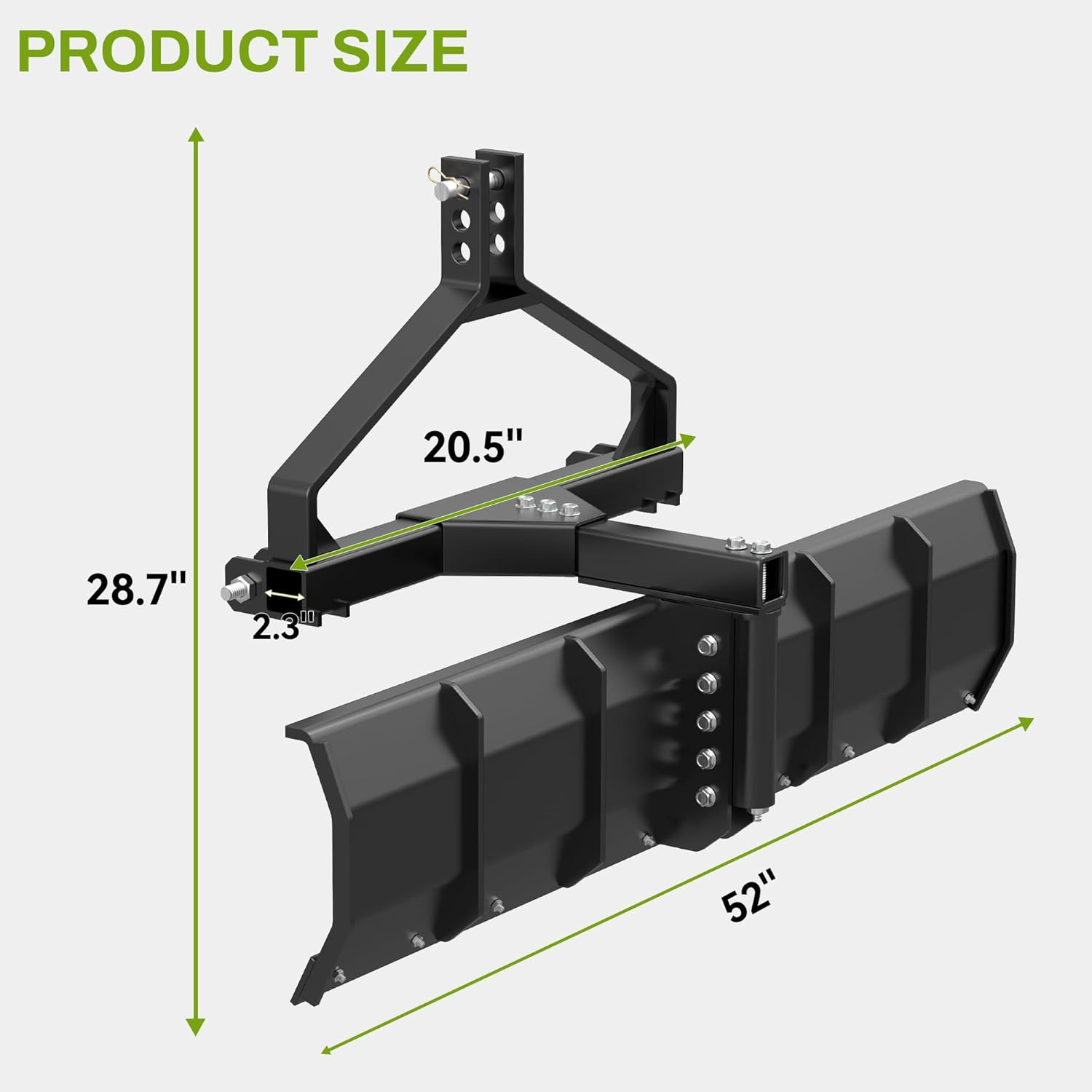 52″ Heavy Duty 3-Point Grading Blade Scraper for CAT 1 Tractors
