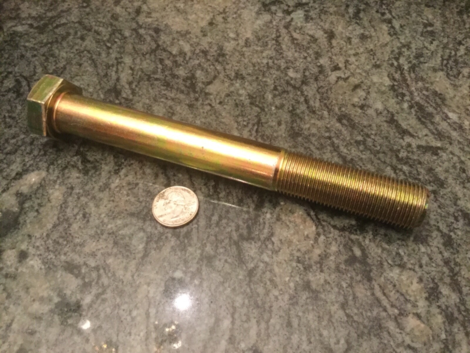 large grade 8 bolt 7/8-14 x 7 1/2 long 2 1/4 thread military 40 ton trailer M870