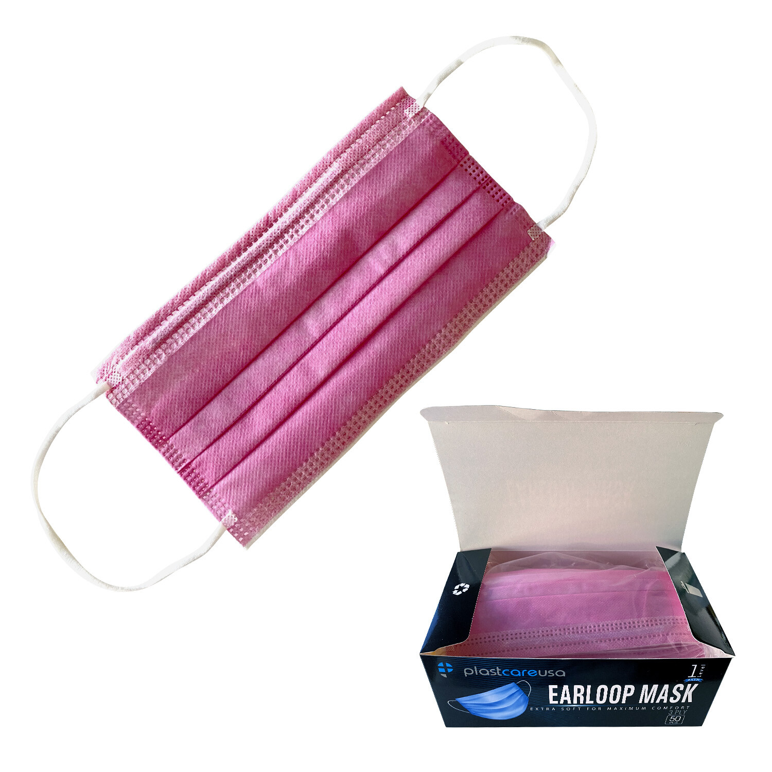 ASTM Ear Loop Disposable Medical Face Masks (Choose Your Qty, Color & Level)