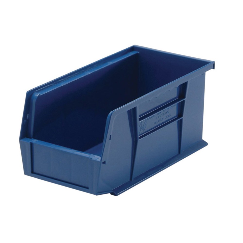 Quantum Storage QU5230BL Blue Polypropylene Storage Bin 10-7/8×5-1/2×4-3/4 in.