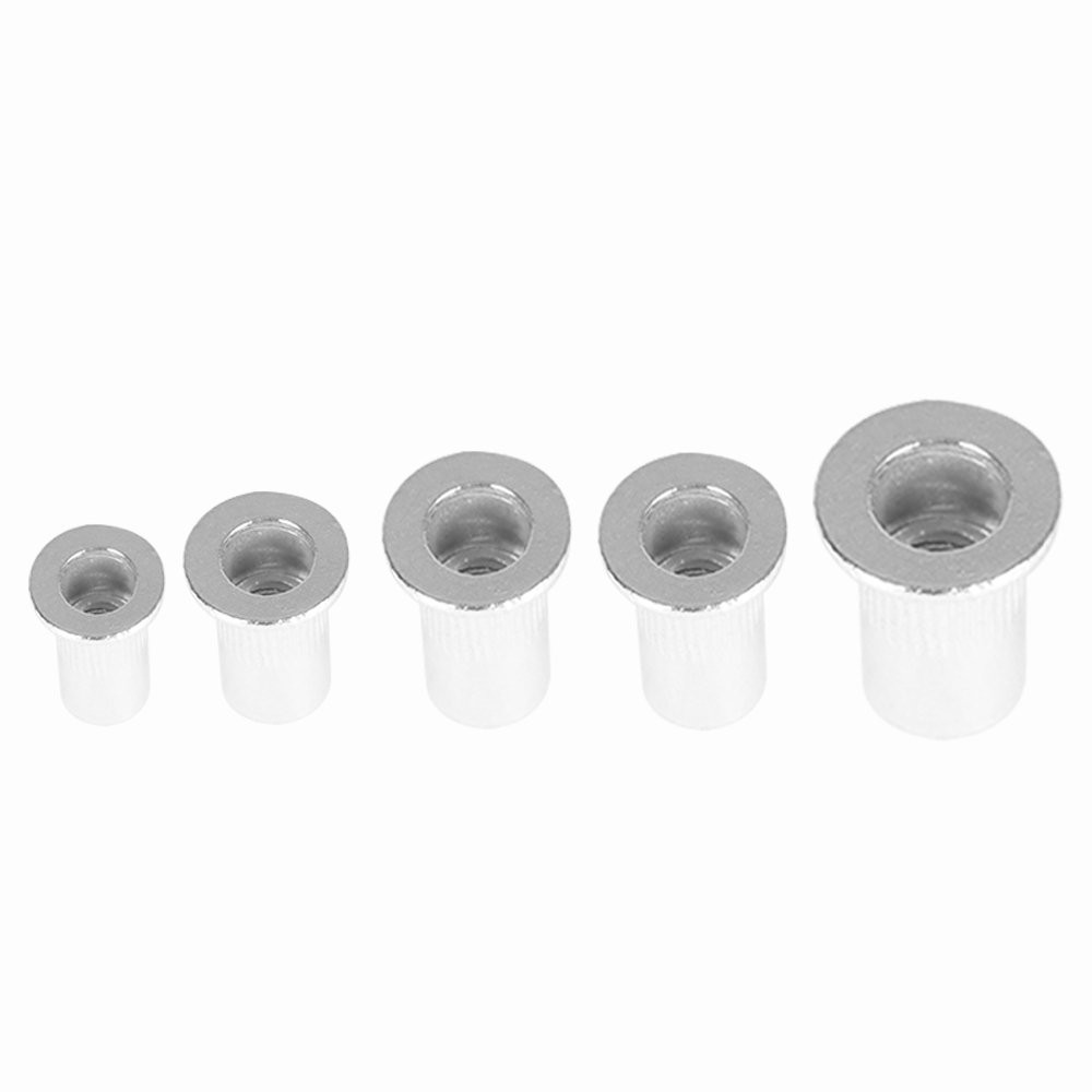 150 Pack Aluminum Rivet Nut Kit Sliver Rivnut Nutsert Standard Inch SAE Imperial