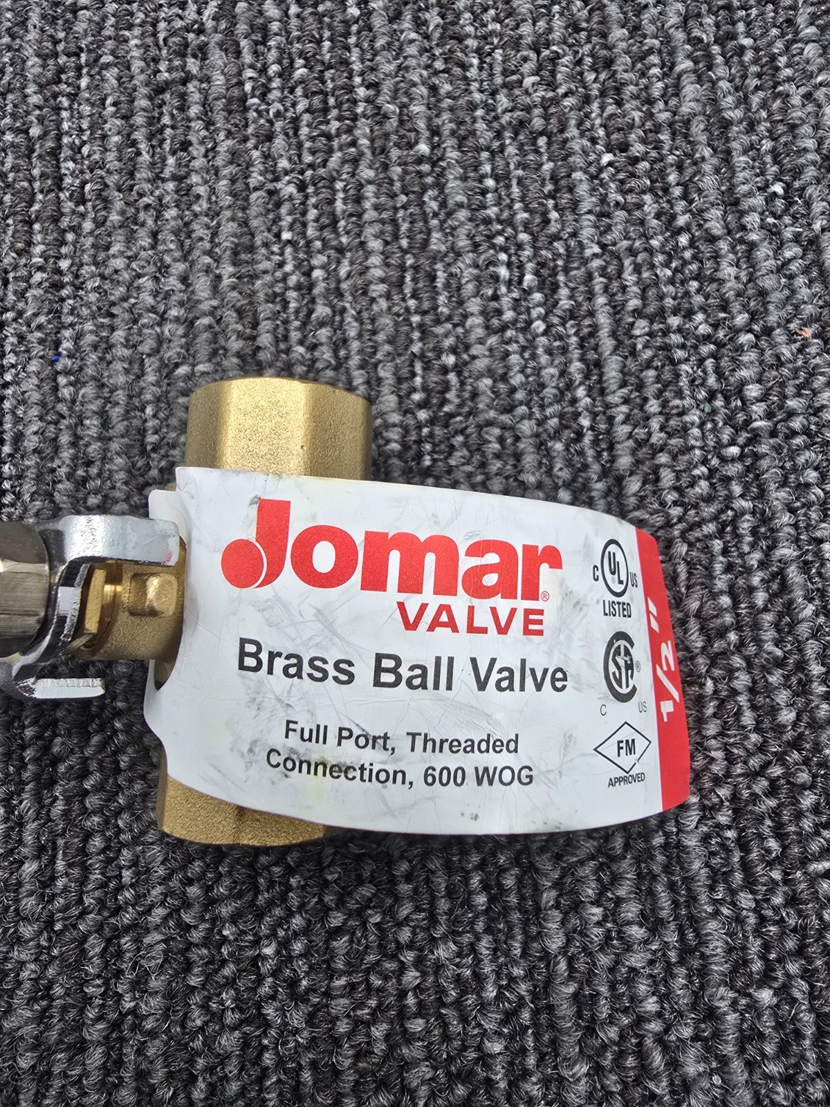 (QTY 2) Jomar Valve 100-103: 1/2″ Threaded Brass Full Port Ball Valve 600 WOG