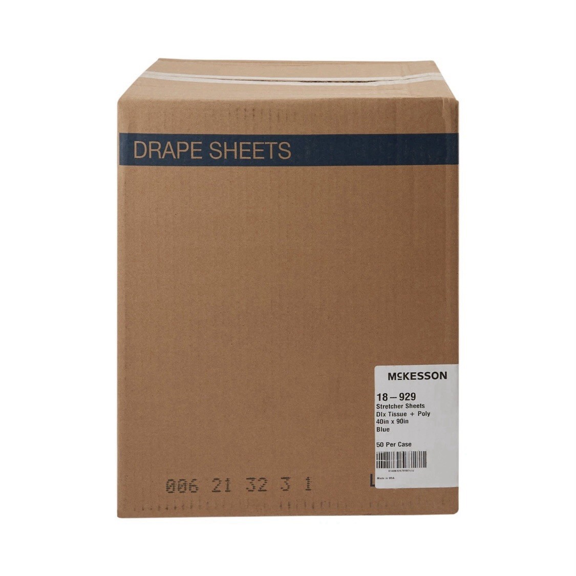 McKesson Stretcher Sheet Blue 40 Inches Wide X 90 Inches Long 18-929 50 per Case