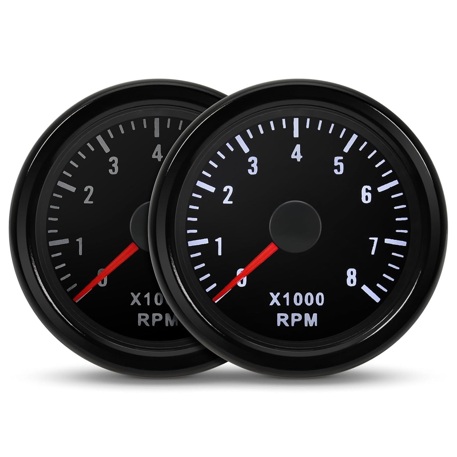 RPM Tachometer 2-1/16″ 52mm Automotive Tachometer for Car 8000 RPM Tach Gauge…