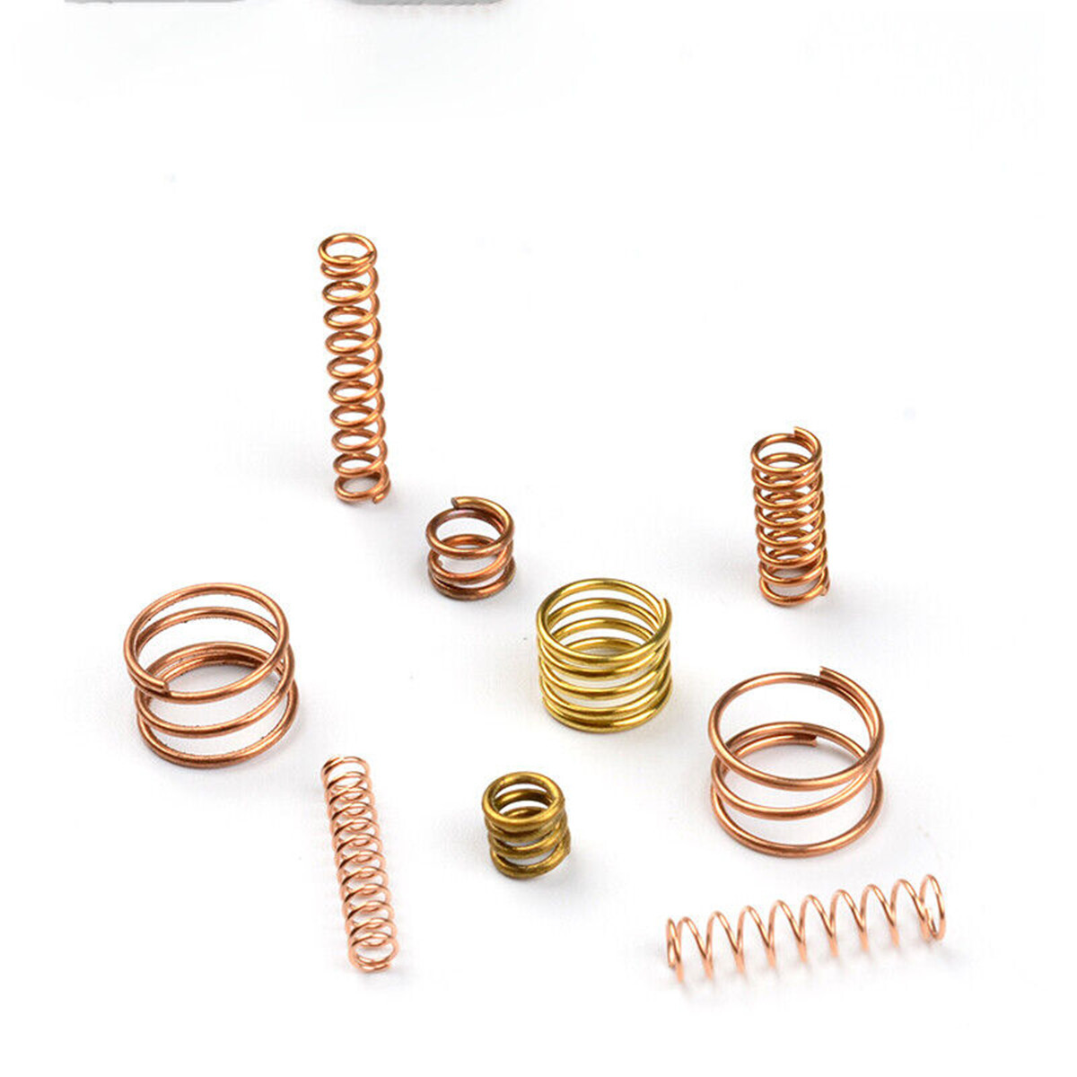10 Pcs Brass Compression Spring Pressure Springs Wire Diameter 0.2mm to 1.2mm