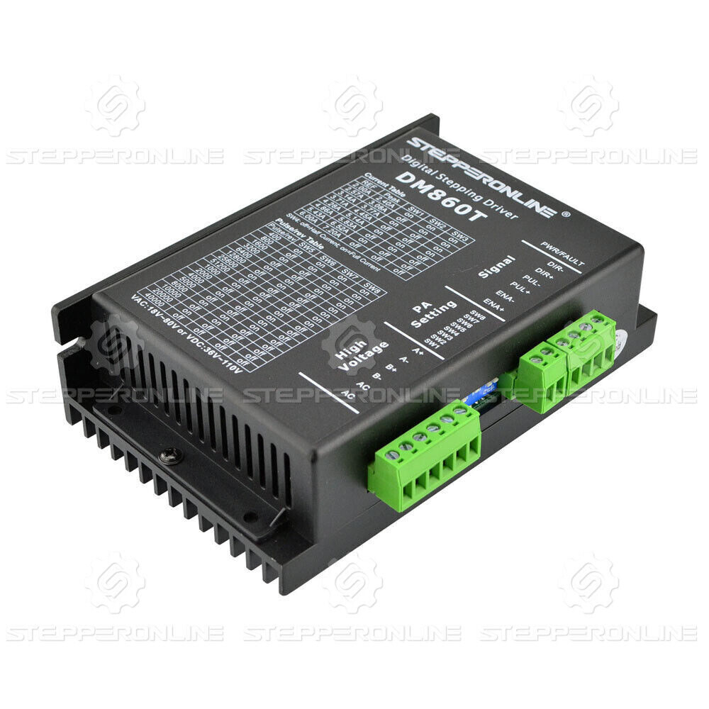 STEPPERONLINE Nema 34 Stepper Motor Driver 2.4-7.2A 18-80VAC or 36-110VDC DM860T