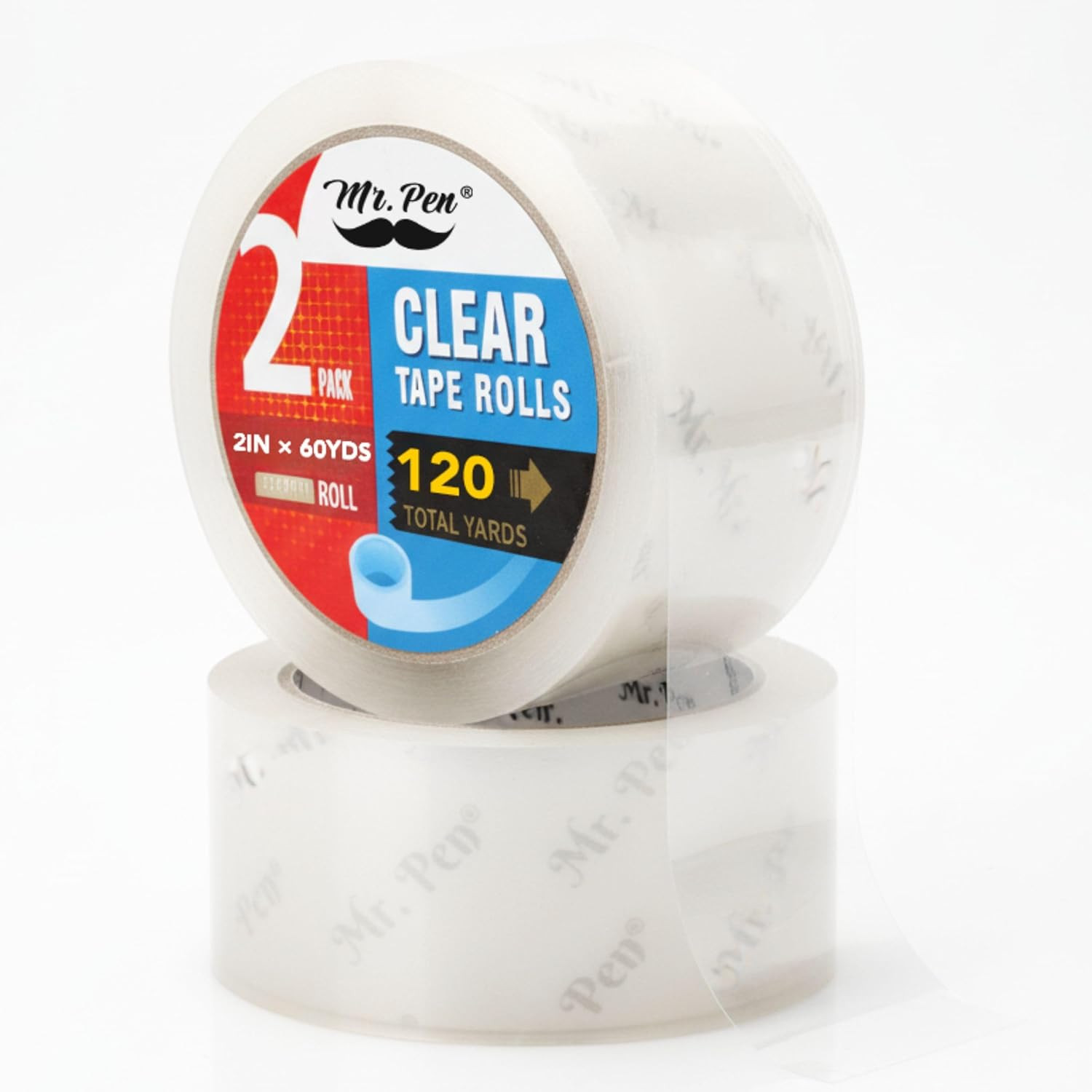– Packing Tape, 2Pack, 2In Wide, 60 Yards, 1.9Mil, No Smell, Shipping Tape, Pack