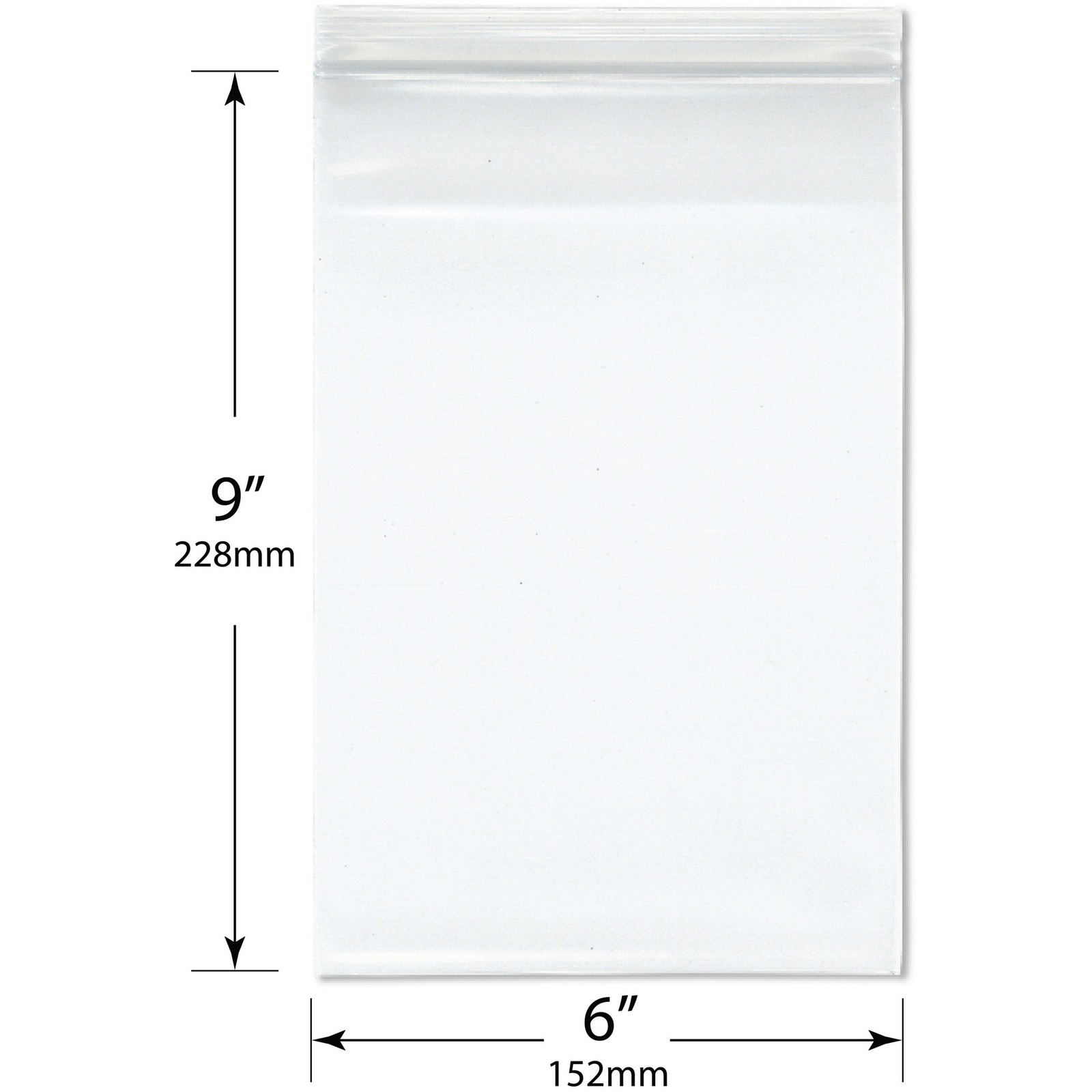 Plymor 6″ x 9″, 8 Mil Extra Thick Heavy Duty Zipper Reclosable Plastic Bags