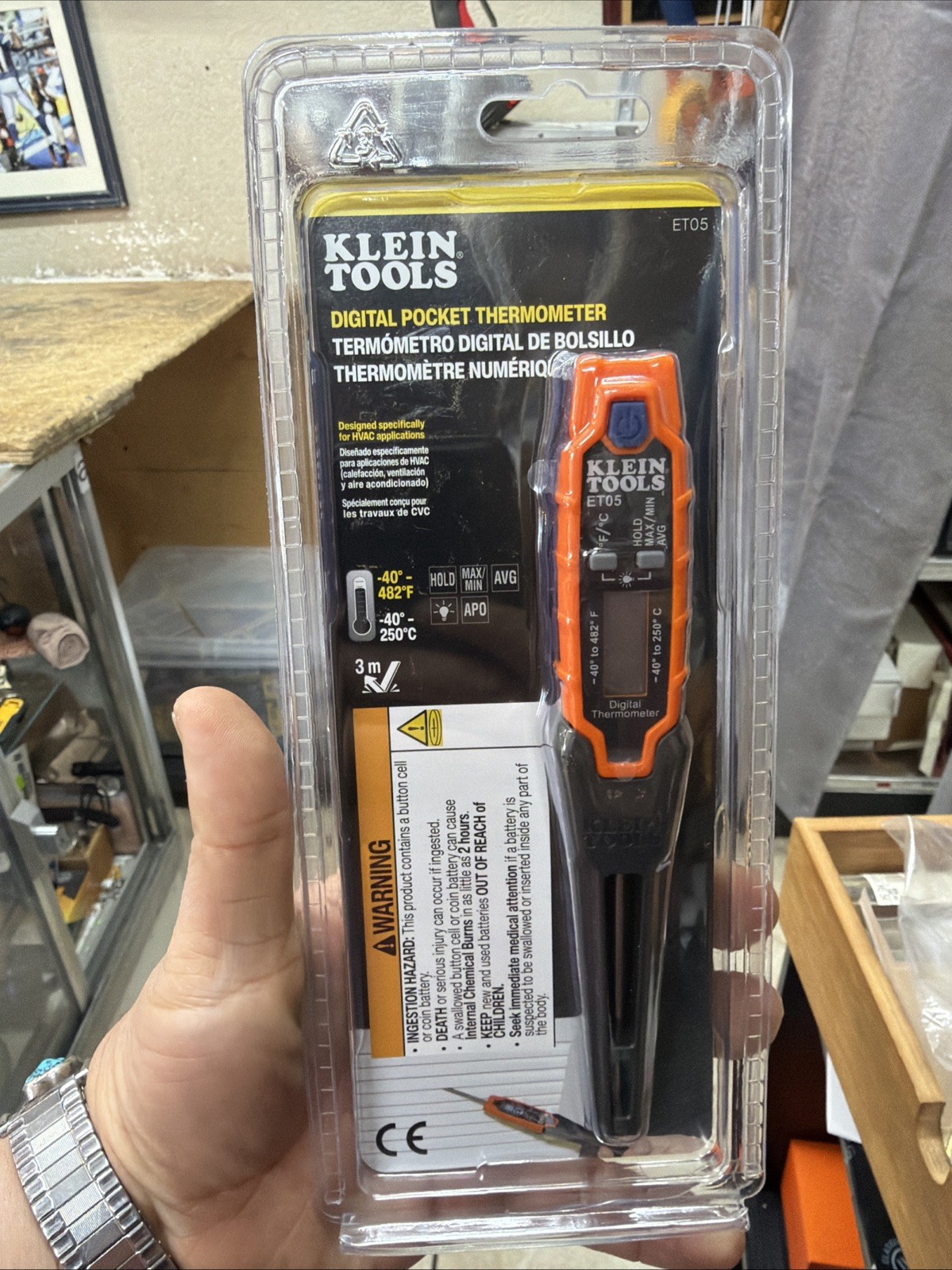 Klein Tools ET05 Digital Pocket Thermometer Probe Brand New Sealed