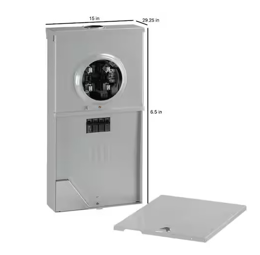 Midwest MNP700138 Meter Socket 200 Amp Electrical Base Open Box (Missing Cover)
