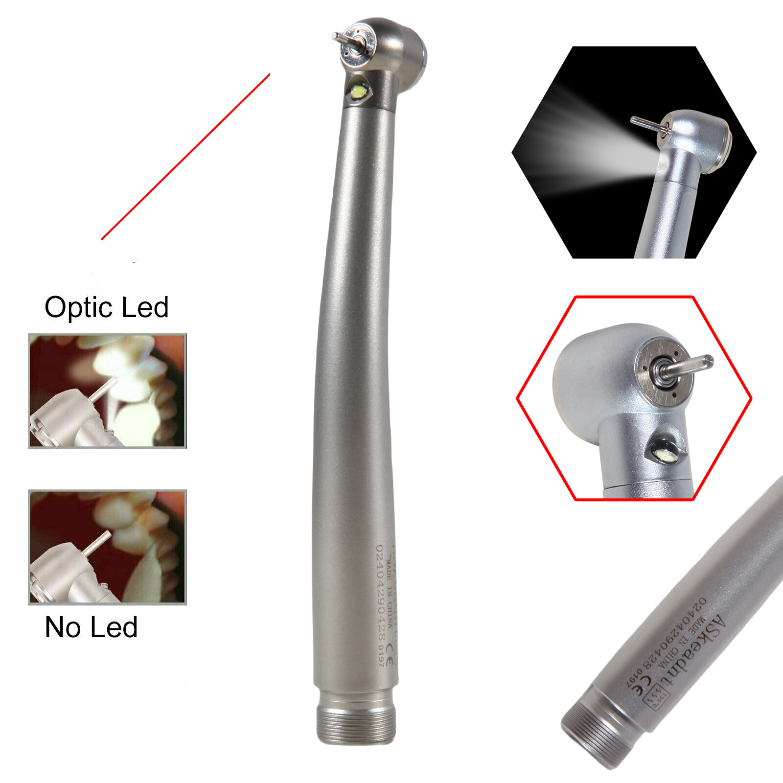 2 Fit Kavo LED High Speed Handpieces +1 Low Speed Latch Oral Kit 2 Hole US STOCK