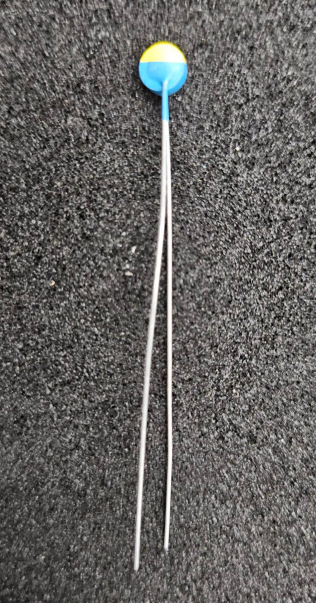 PTC Thermistor, 55 Ohm @ 25C˚, Coated Disc, 5mm Dia, Qty -10 pcs