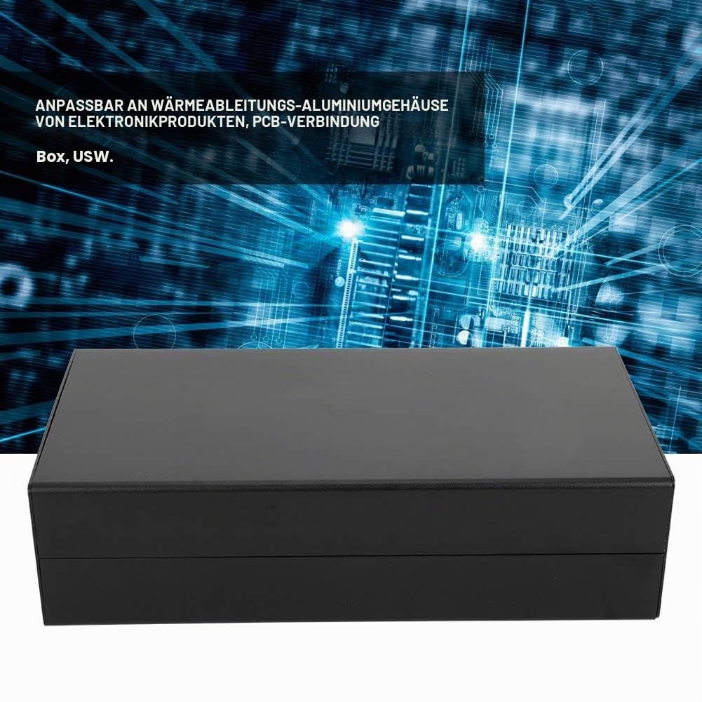 Aluminium Project Box, 80 x 160 x 300mm Aluminium Enclosure PCB Junction Box Elect…