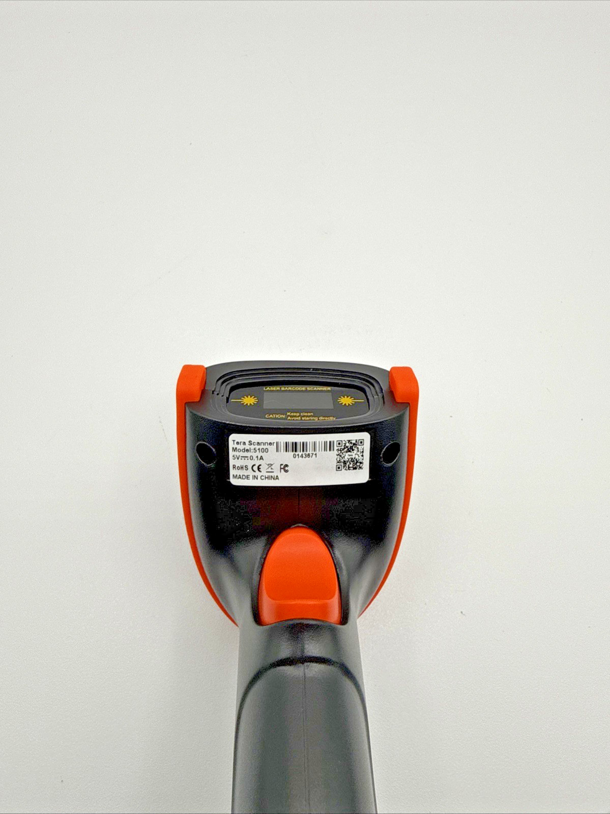 TERA 5100 Wireless 1D Laser Barcode Scanner 2.4GHz USB Receiver Orange