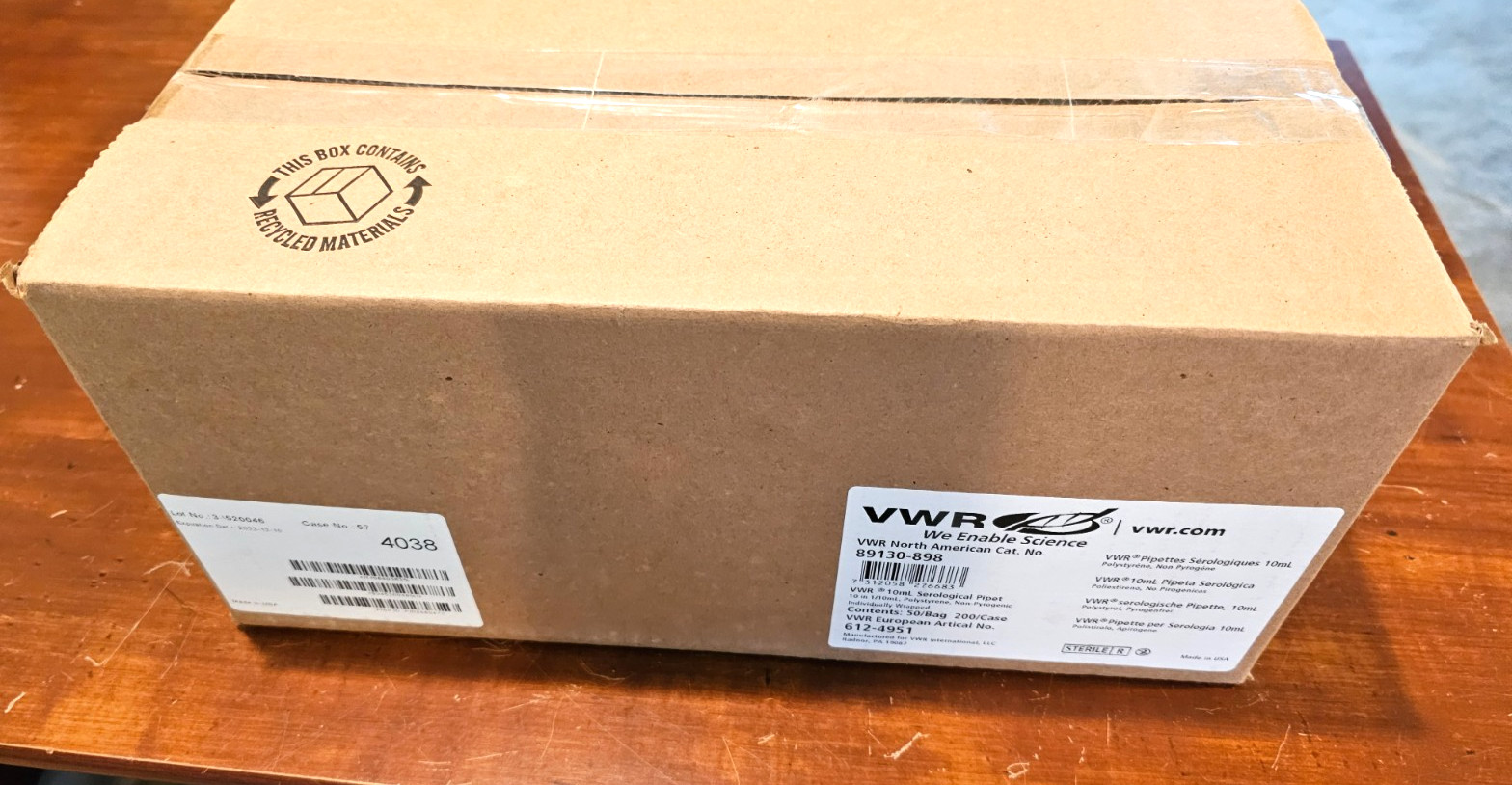 VWR Polystyrene Serological Pipets, Case 200 Sterile, Graduated # 89130-898