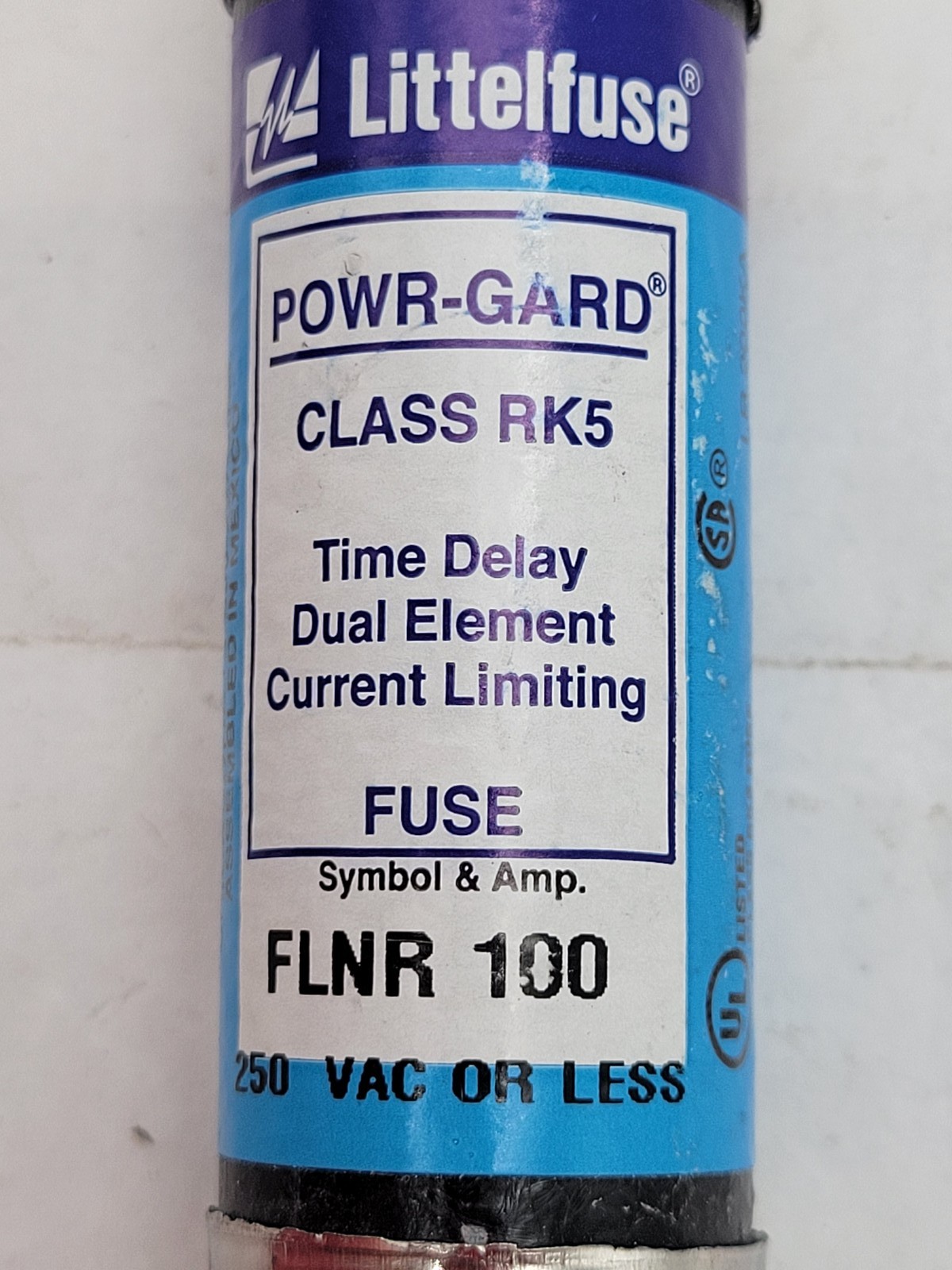 Littelfuse FLNR 100 Powr-Gard Class RK5 Fuse 100A 250V