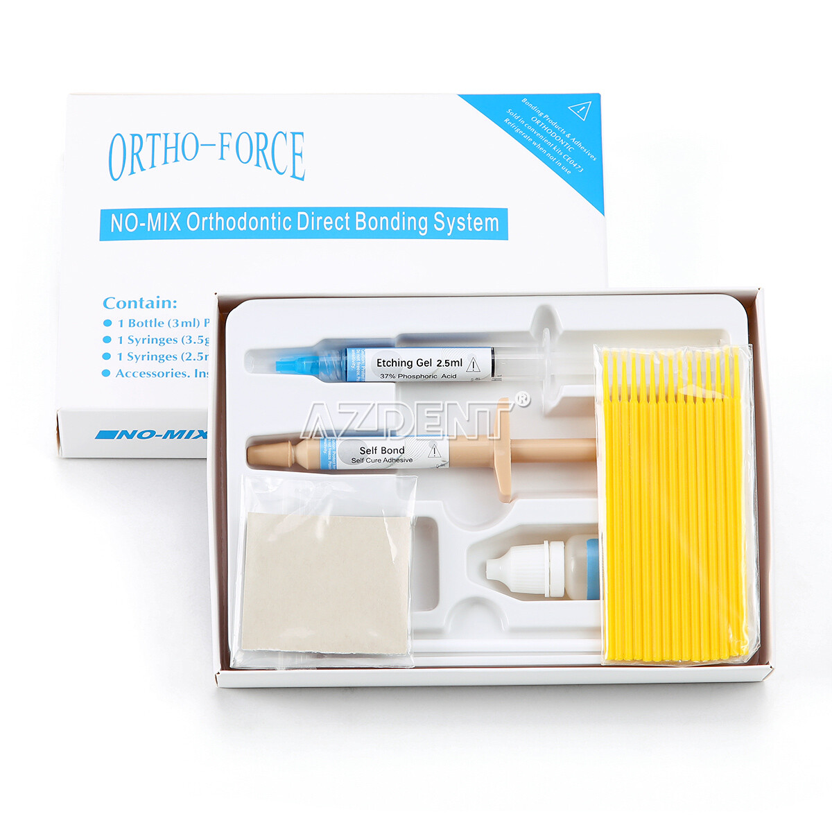 Kit de resina adhesiva fotocurable para ortodoncia, pasta de curado para el pega