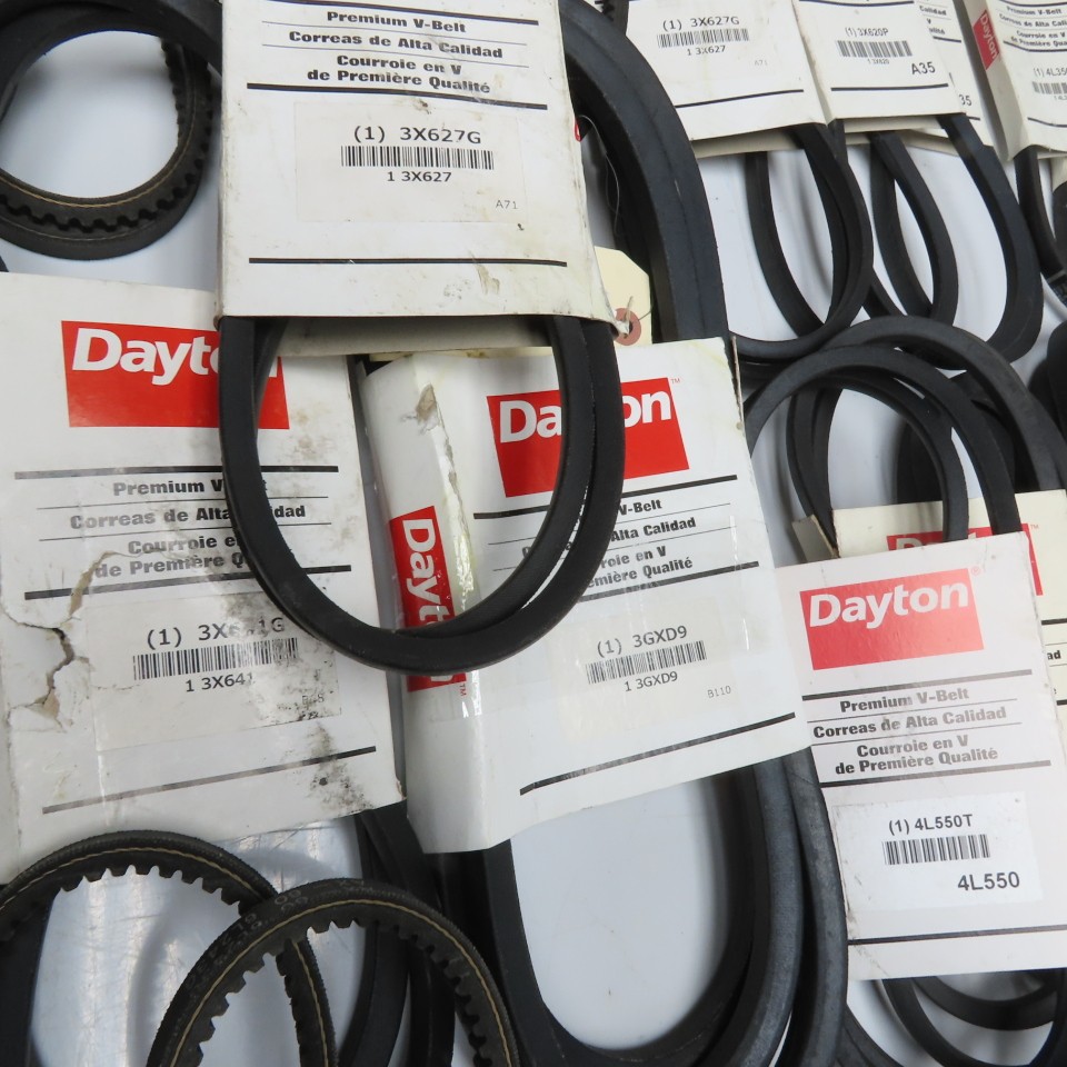 Dayton Huge Variety New V-Belts A, B, AX 3VX Section Restock Resell Lot Of 40