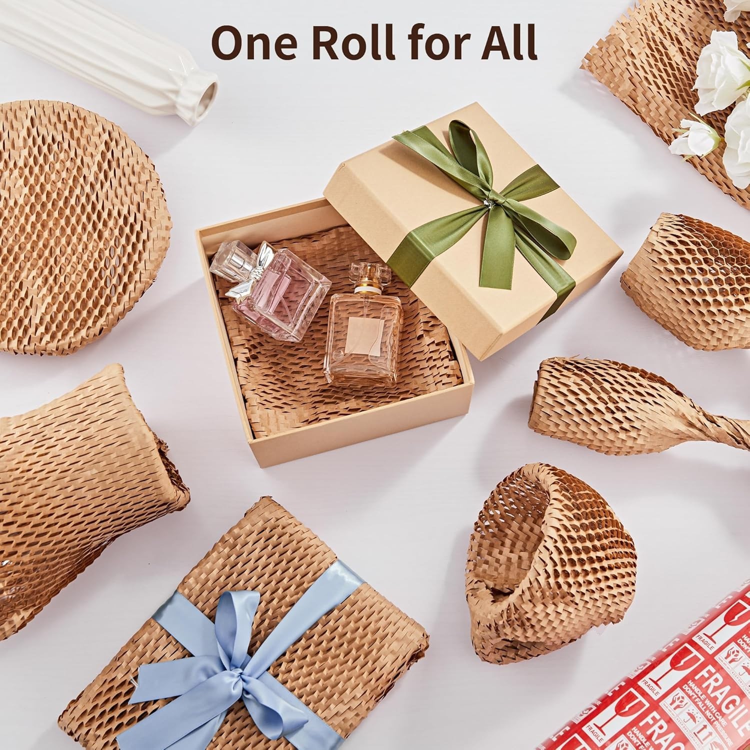 Honeycomb Packing Paper Bubble Wrap Roll 15x213ft Eco-Friendly Moving Supplies