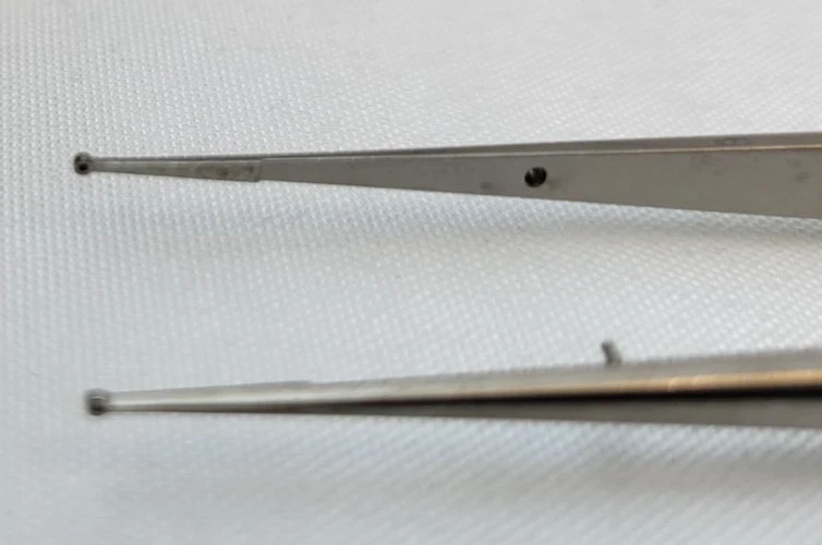 Scanlan 3003-944 Legacy Micro Forceps, 1.0 mm Straight tips, 8 1/4 inches