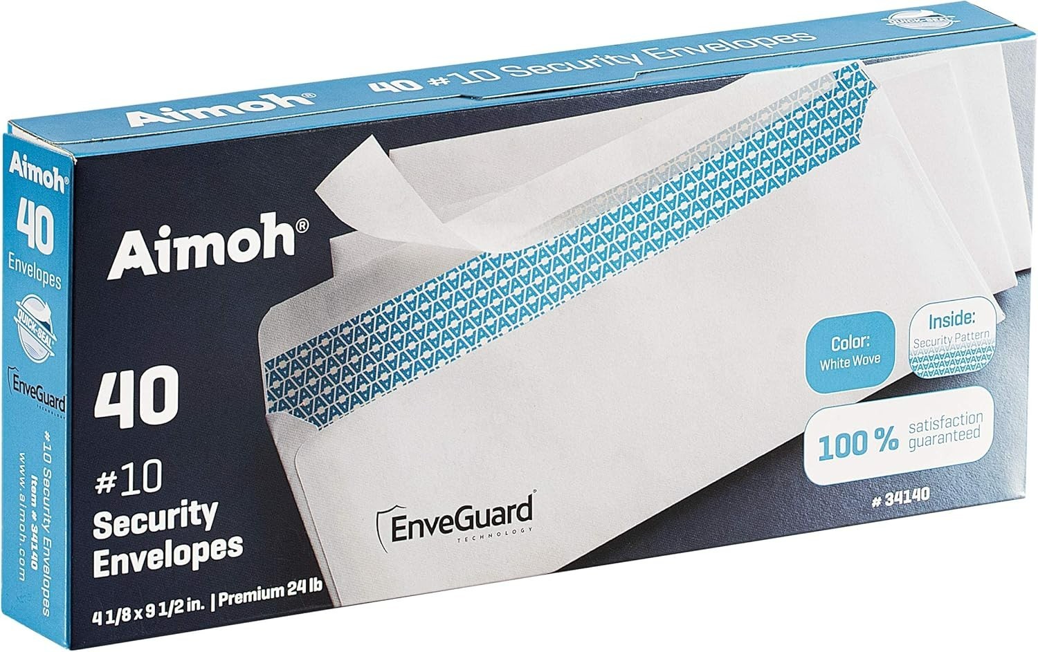 40 Count Security Tinted Self-Seal Envelopes – Ideal for Business & Everyday Use