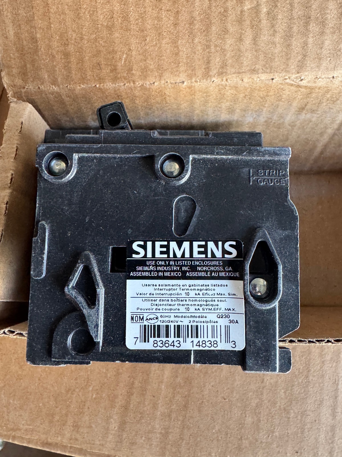 Siemens Q230 Circuit Breaker 2P 30A 120/240V New with Free Shipping