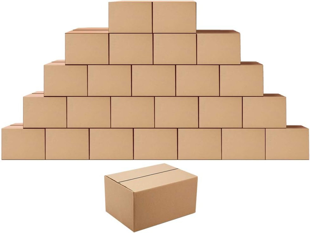 Shipping Boxes Mailers 8X6X4 Inches Corrugated Cardboard Small Packing Kraft Mov