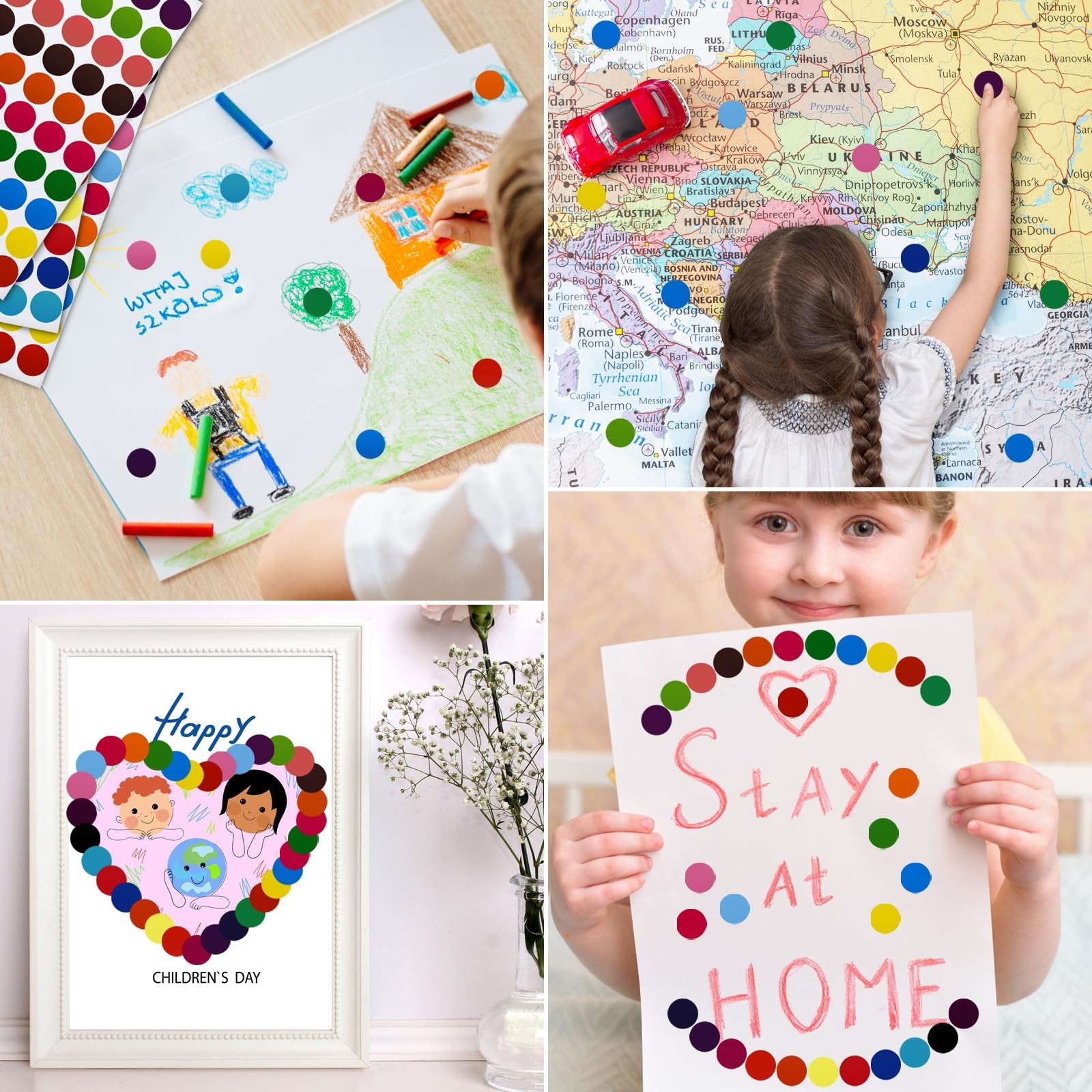 Dot Sticker 2100 Pcs 3/4″ Blank Garage Sale Price Stickers Circle Sticker‘s C…