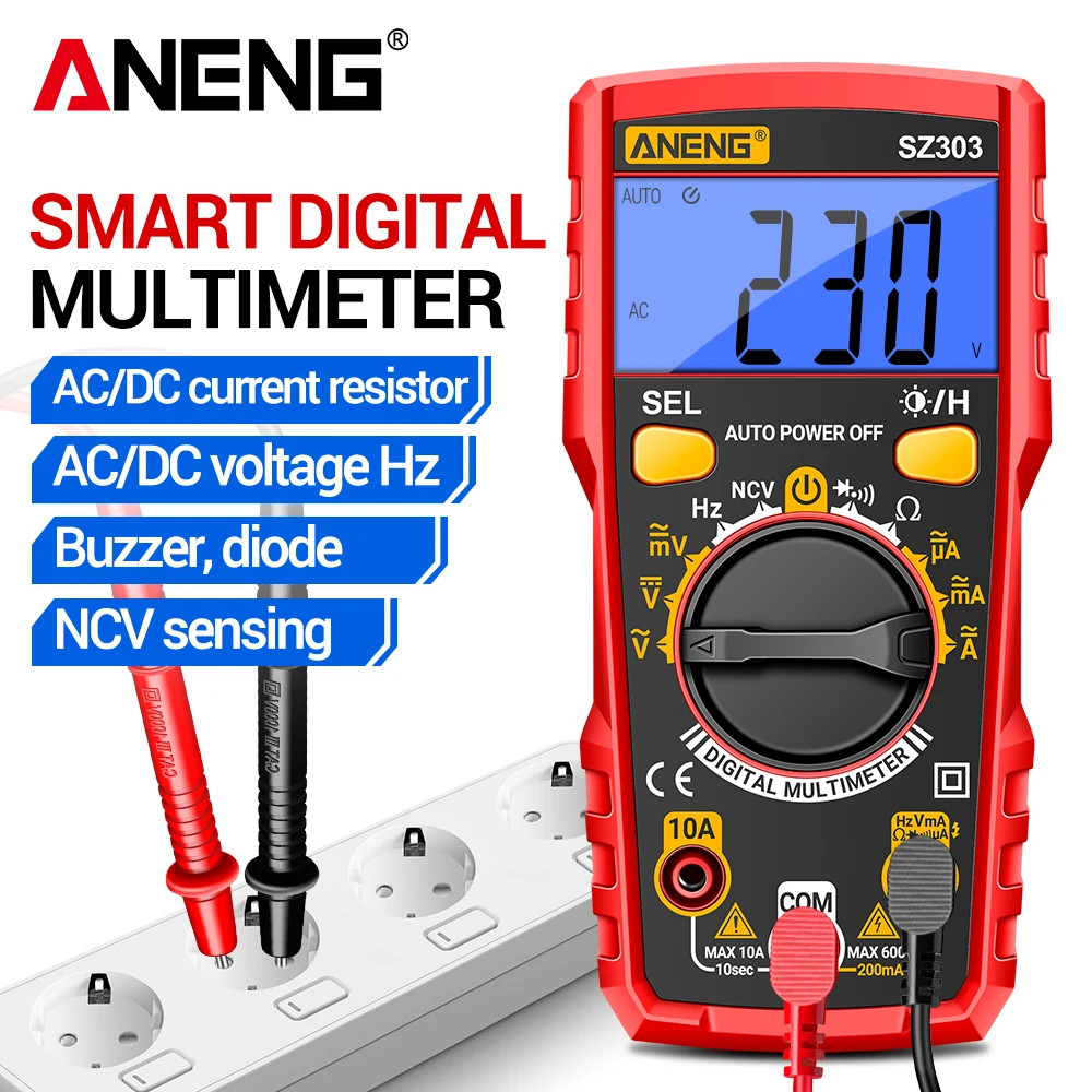SZ303 Smart Digital Multimeter 1999 Count Professional AC/DC Voltage Current Ele