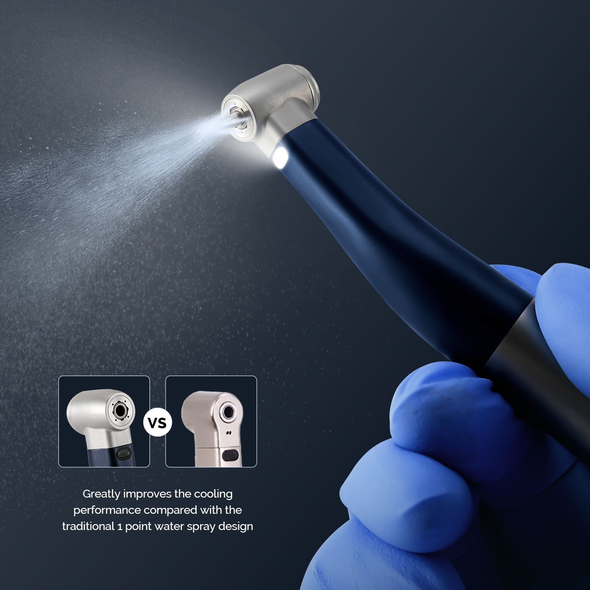Dental LED Brushless Electric Micro Motor E-Type /1:1 LED Contra Angle Handpiece
