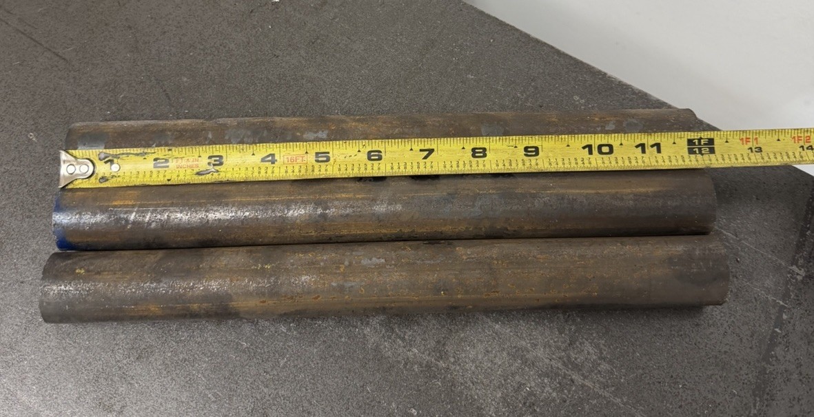 1-1/4″ Diameter Hot Roll Steel Round Bar Stock 1-1/4″ x 12″ Long (3 PC LOT)